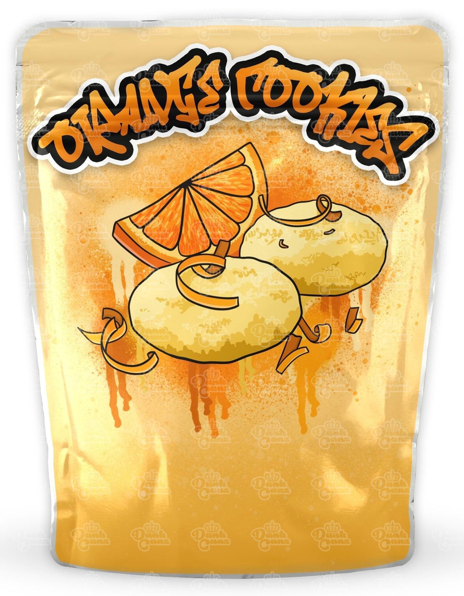 Orange Cookies Mylar Bags - DC Packaging Custom Cannabis Packaging