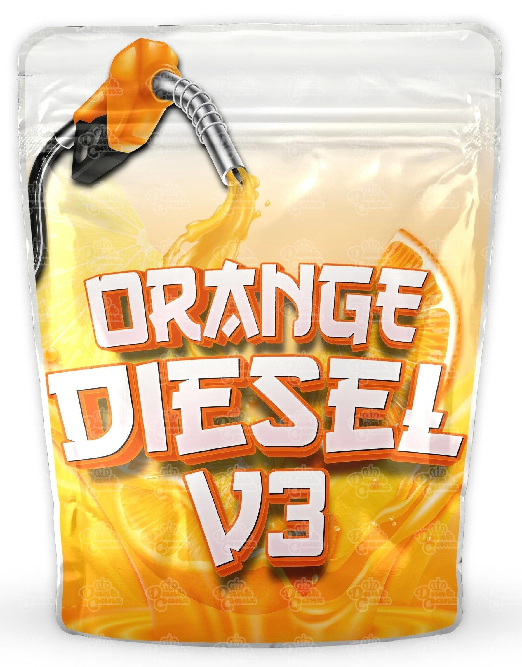 Orange Diesel V3 Mylar Bags - DC Packaging Custom Cannabis Packaging