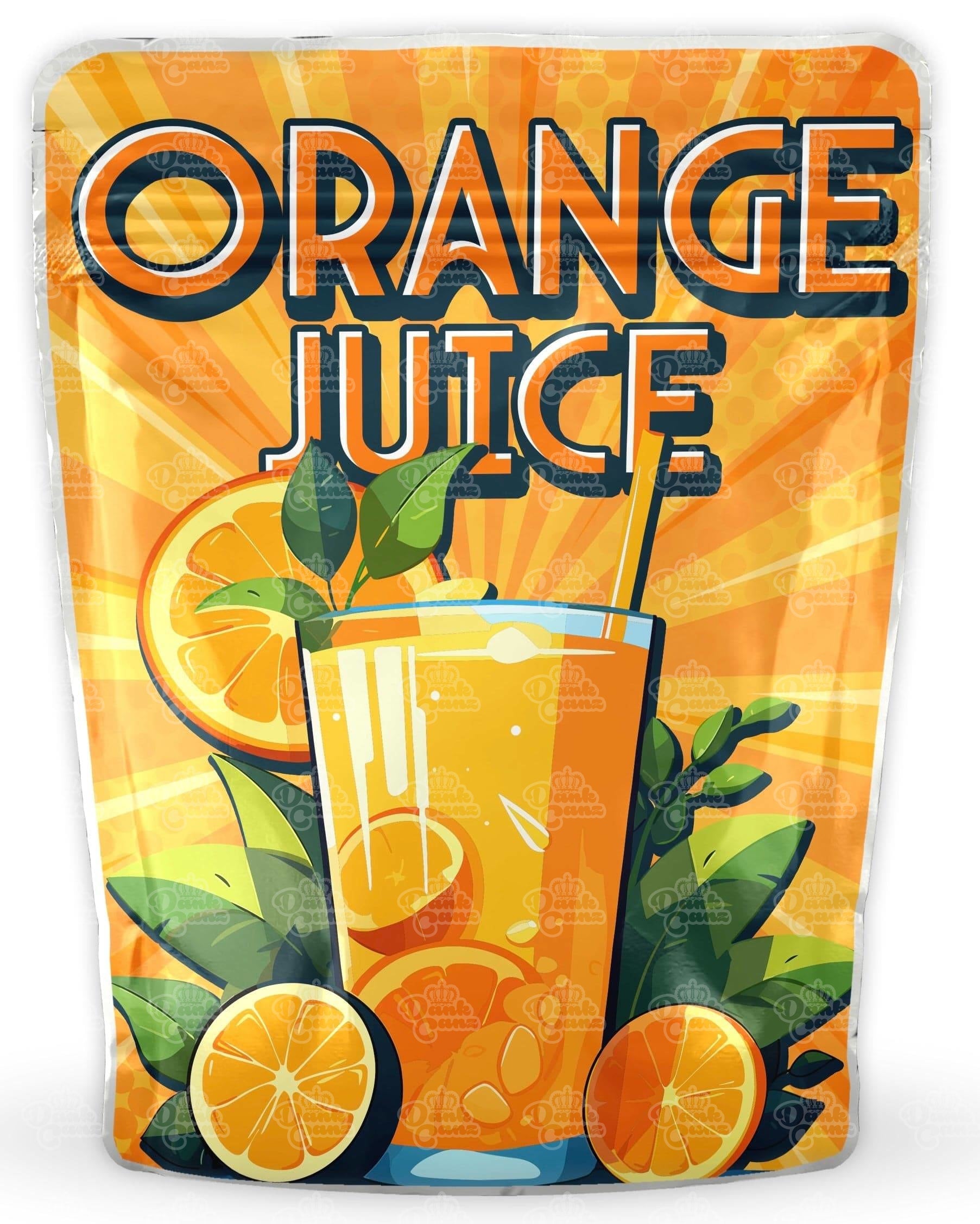 Orange Juice Mylar Bags - DC Packaging Custom Cannabis Packaging