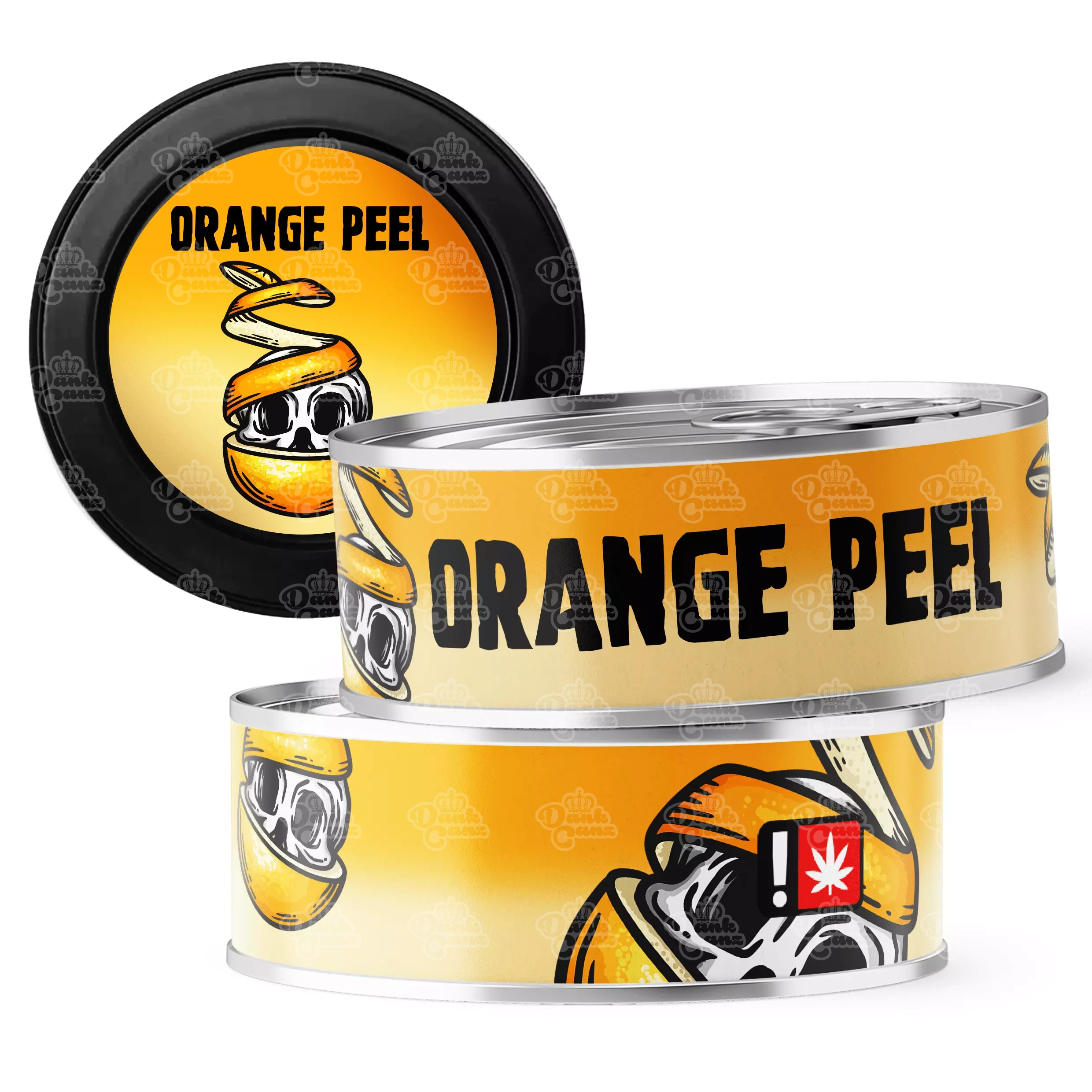 Orange Peel 3.5g Self Seal Tins - DC Packaging Custom Cannabis Packaging