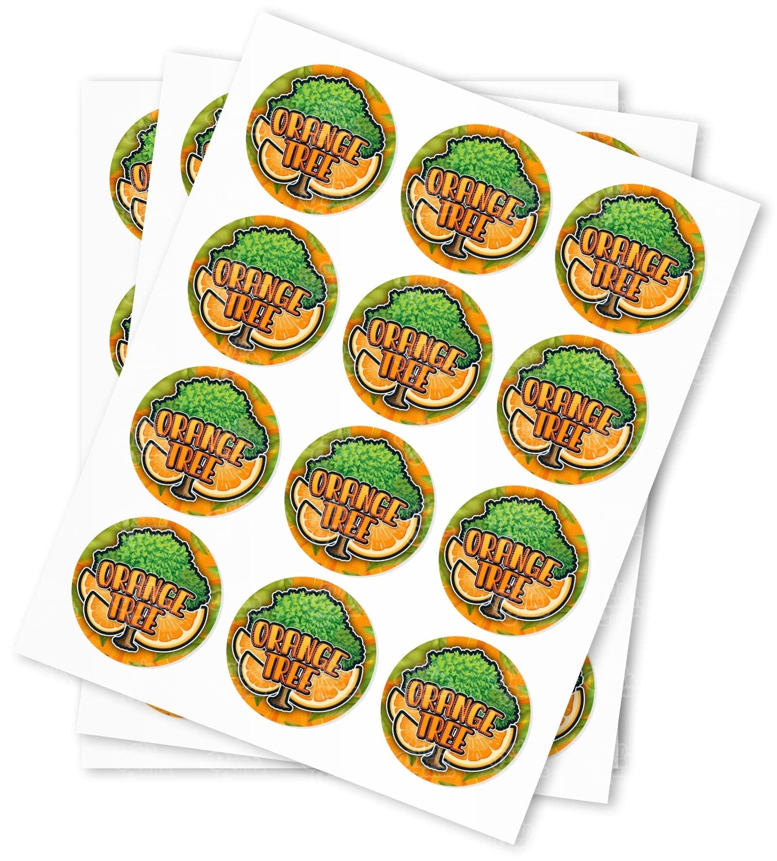 Orange Tree Stickers - DC Packaging Custom Cannabis Packaging