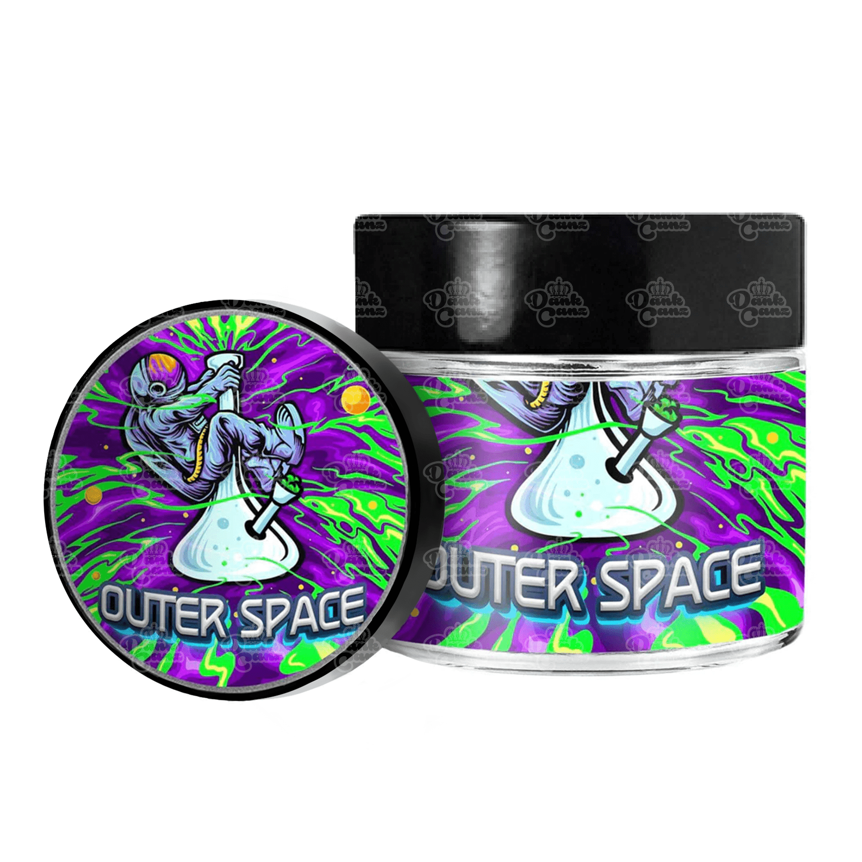 Outer Space 3.5g/60ml Glass Jars - Labelled - DC Packaging Custom Cannabis Packaging