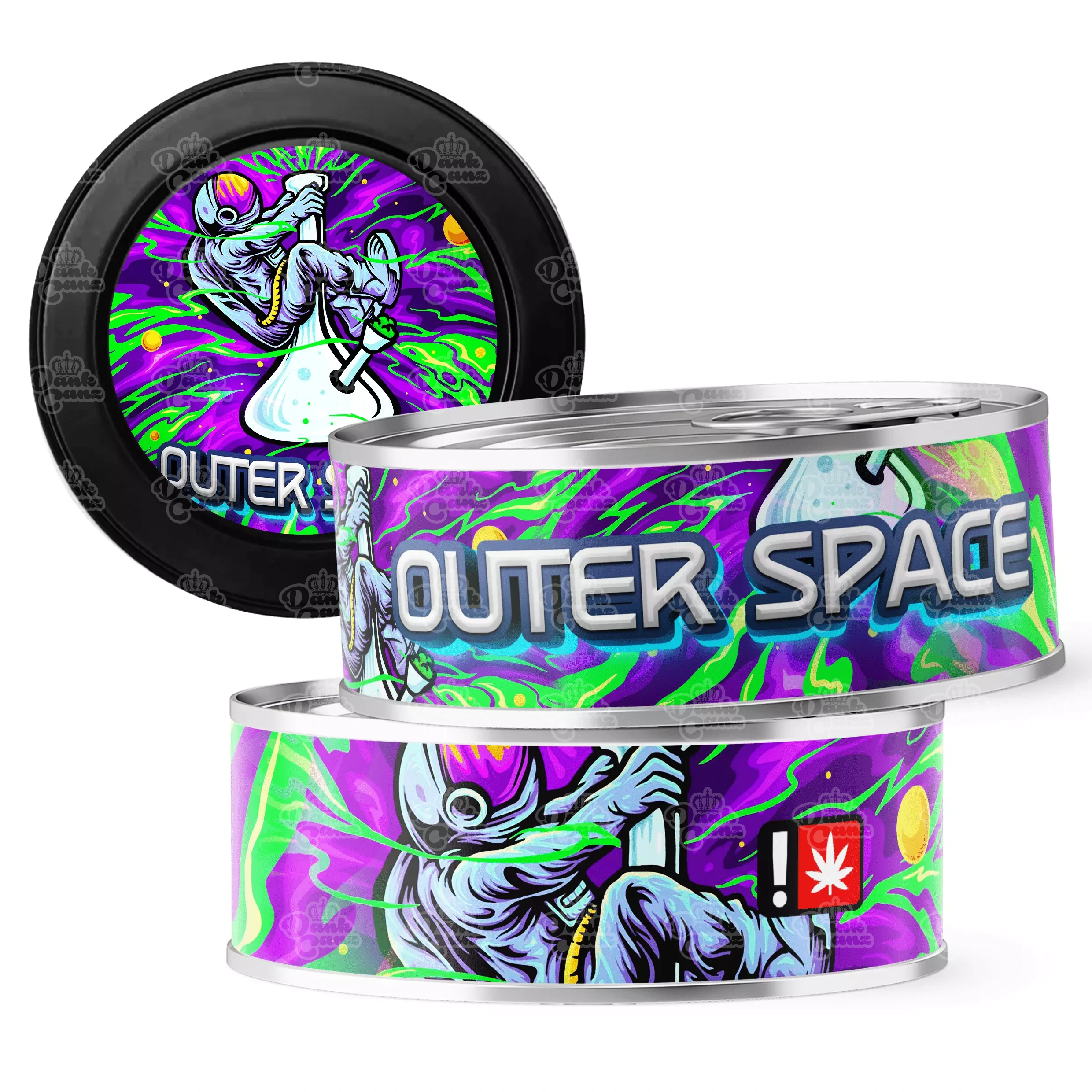 Outer Space 3.5g Self Seal Tins - DC Packaging Custom Cannabis Packaging