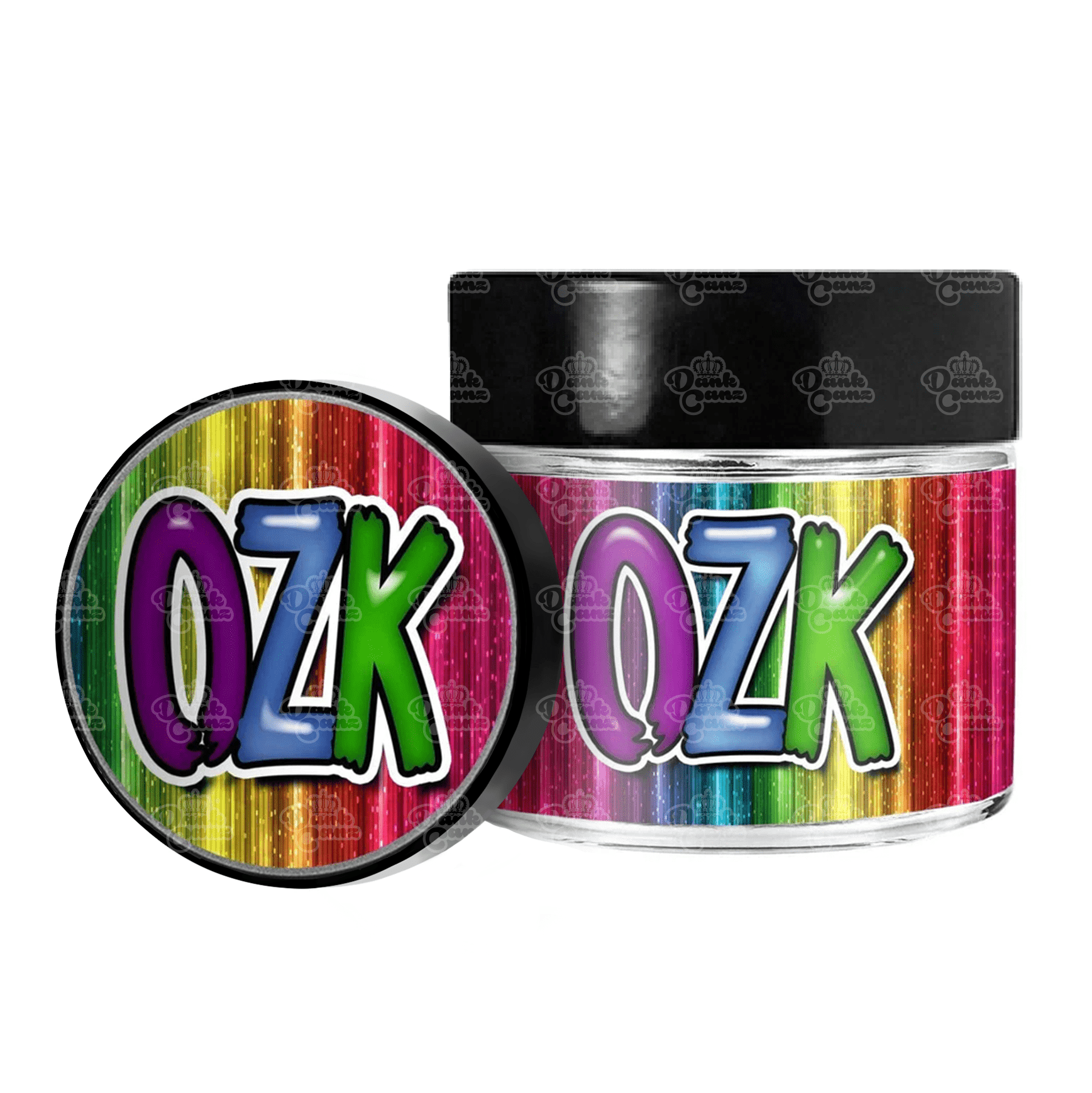 OZK 3.5g/60ml Glass Jars - Labelled - DC Packaging Custom Cannabis Packaging