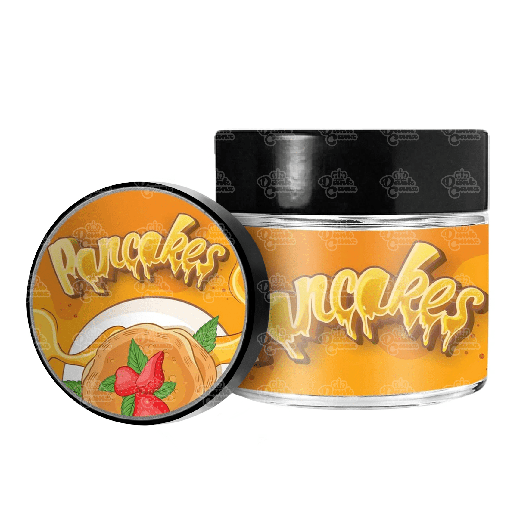 Pancakes 3.5g/60ml Glass Jars - Labelled - DC Packaging Custom Cannabis Packaging