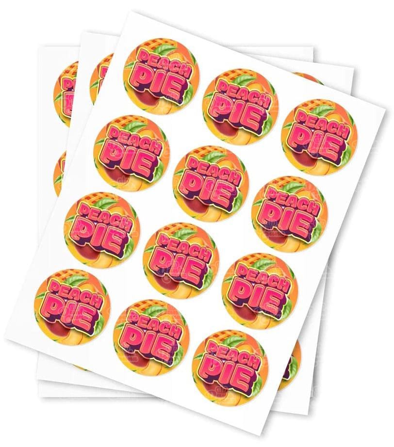 Peach Pie Strain Stickers - DC Packaging Custom Cannabis Packaging