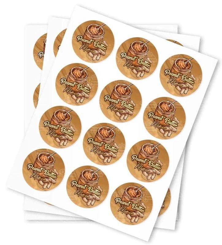 Peanut Butter Mac Stickers - DC Packaging Custom Cannabis Packaging