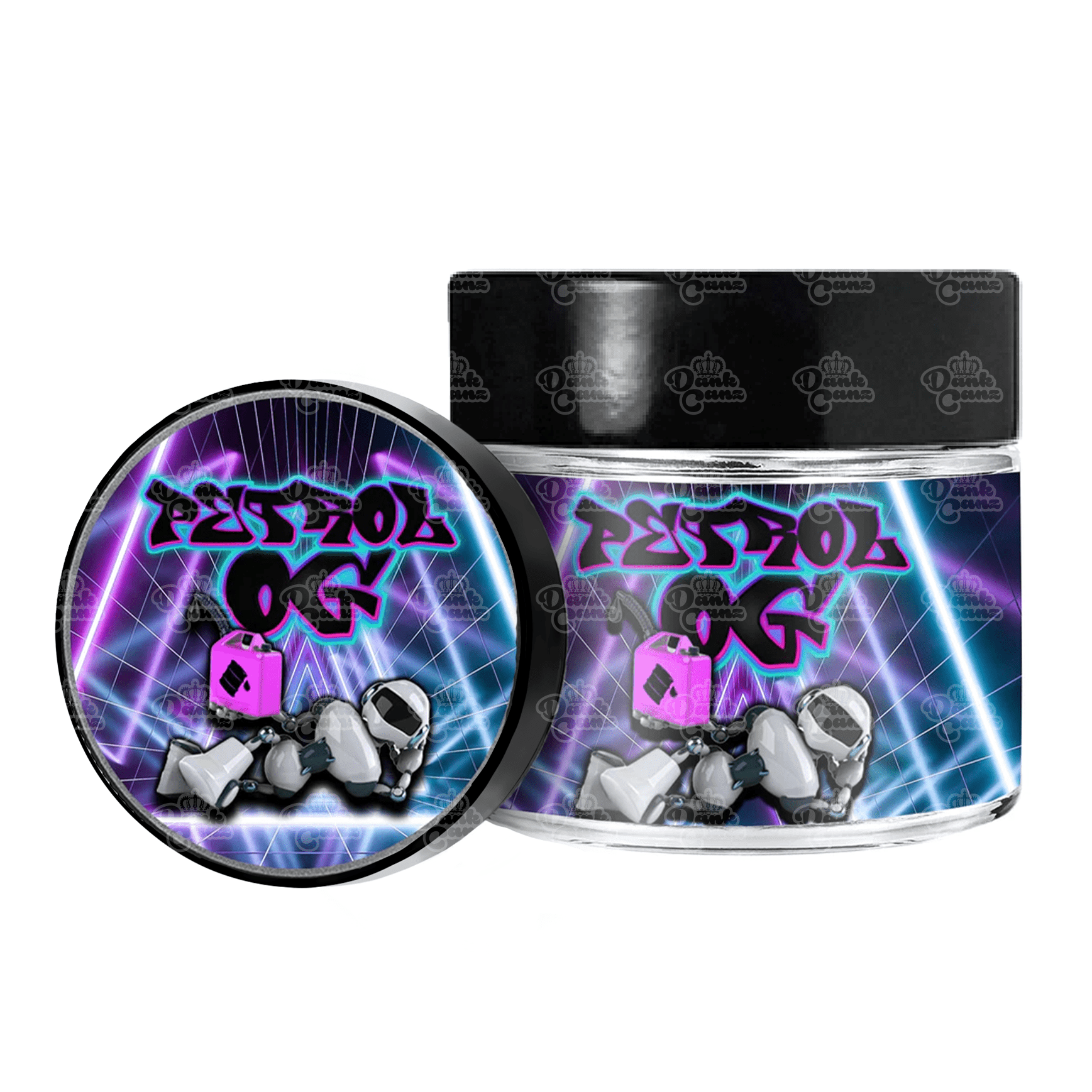 Petrol OG 3.5g/60ml Glass Jars - Labelled - DC Packaging Custom Cannabis Packaging