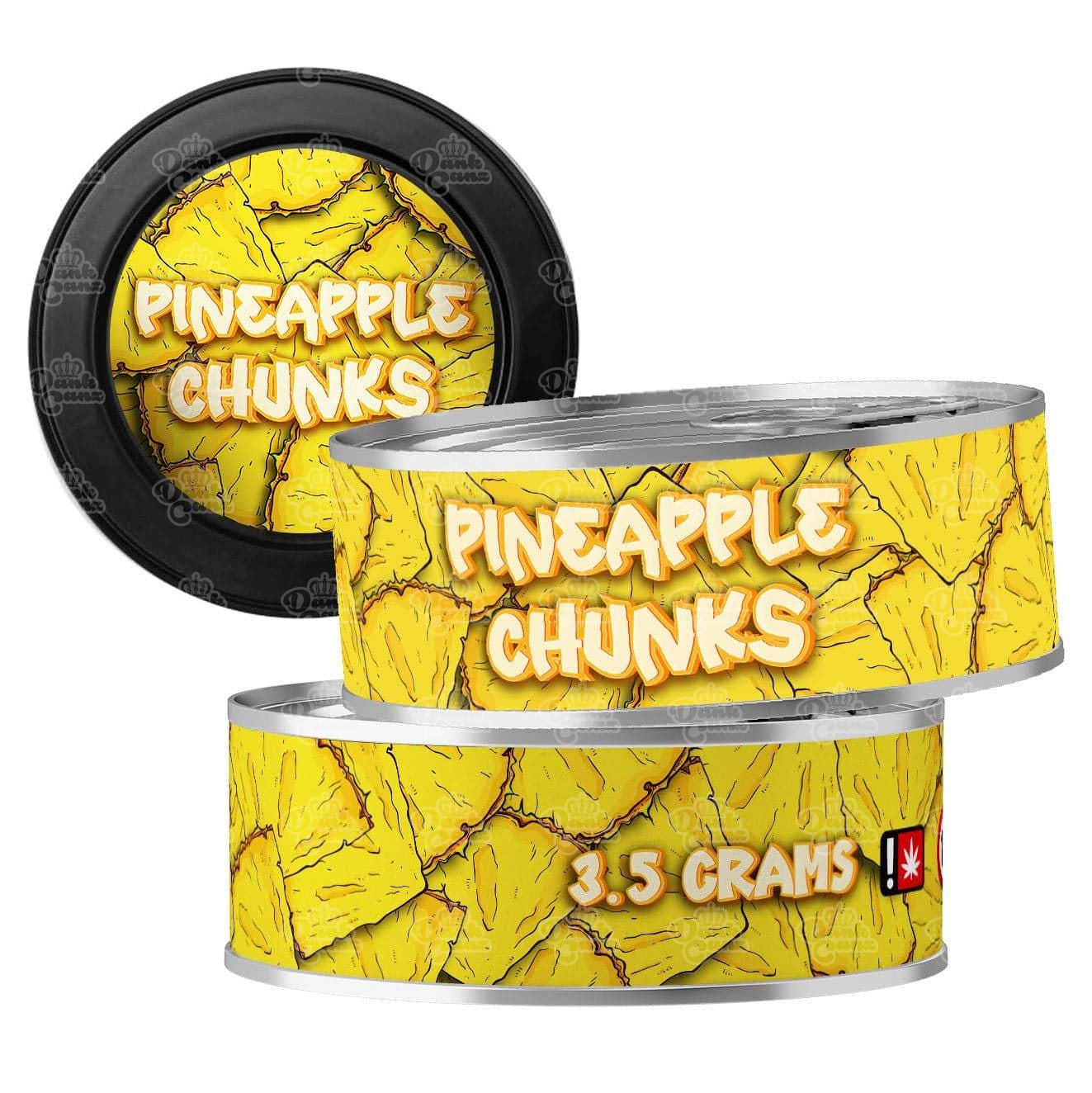 Pineapple Chunks 3.5g Self Seal Tins - DC Packaging Custom Cannabis Packaging