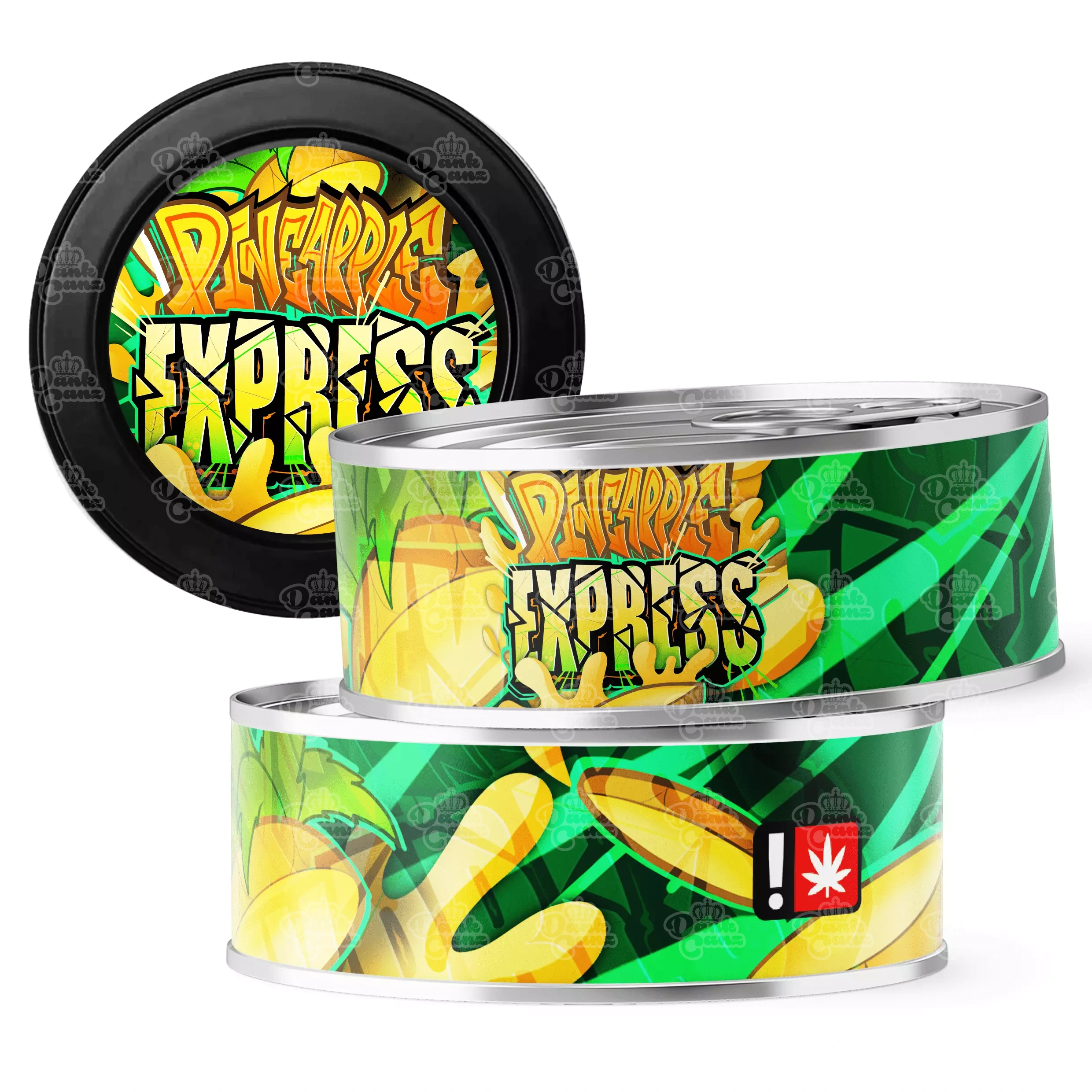 Pineapple Express 3.5g Self Seal Tins - DC Packaging Custom Cannabis Packaging