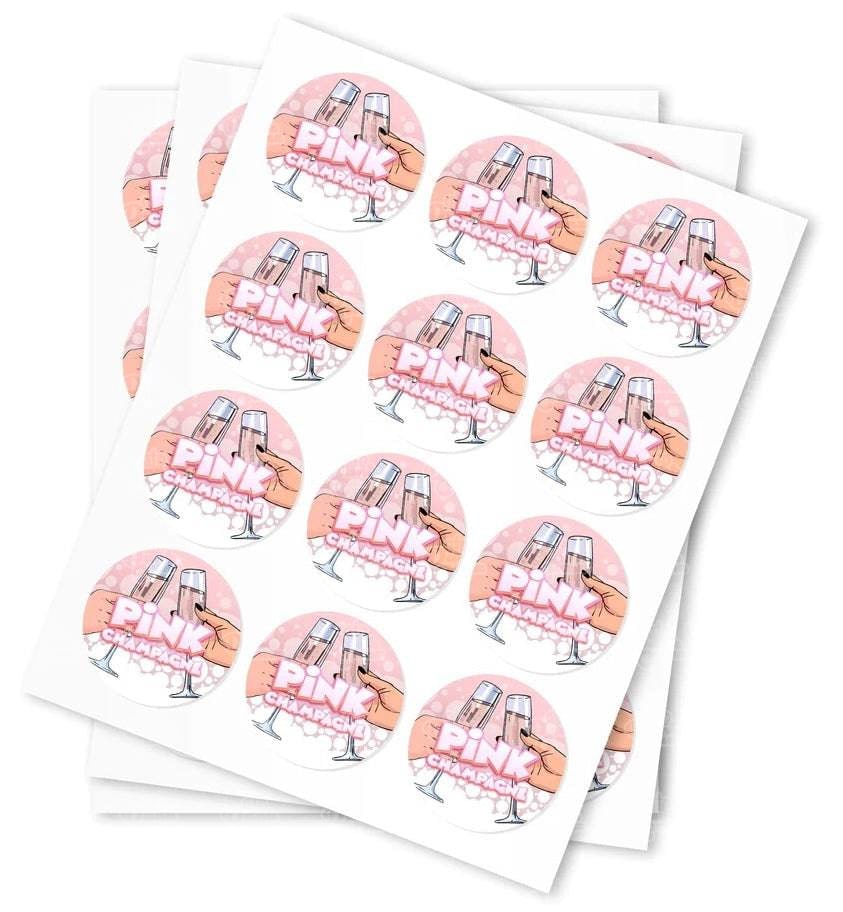 Pink Champagne Strain Stickers - DC Packaging Custom Cannabis Packaging