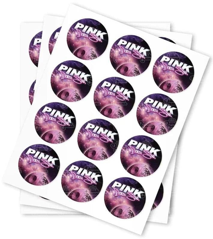 Pink Death Star Strain Stickers - DC Packaging Custom Cannabis Packaging