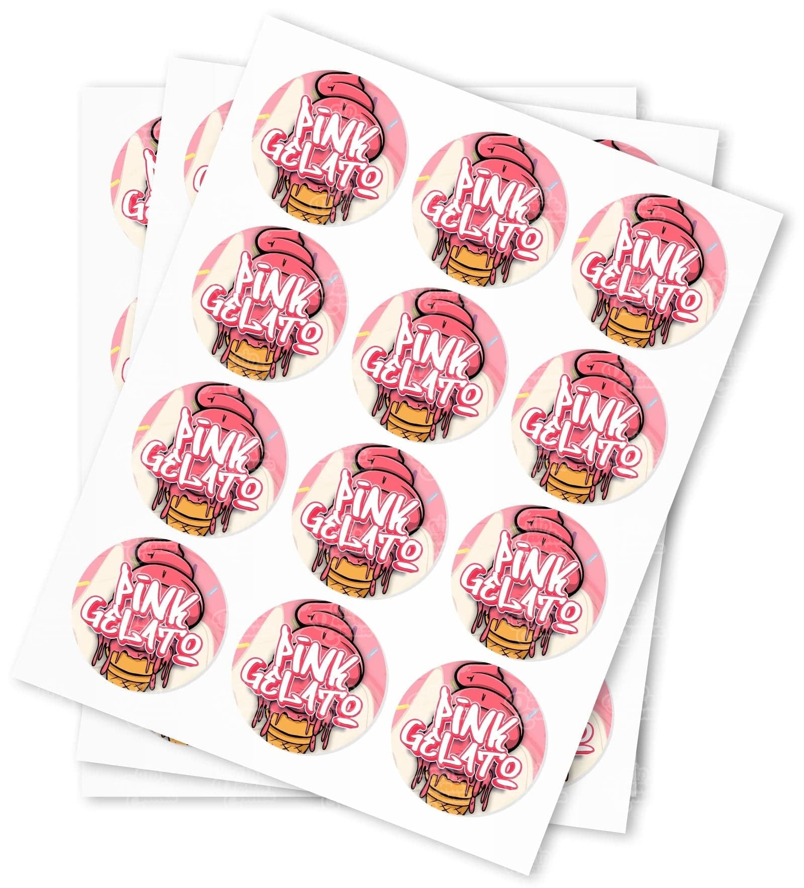 Pink Gelato Strain Stickers - DC Packaging Custom Cannabis Packaging