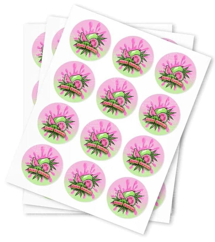 Pink Guava Strain Stickers - DC Packaging Custom Cannabis Packaging