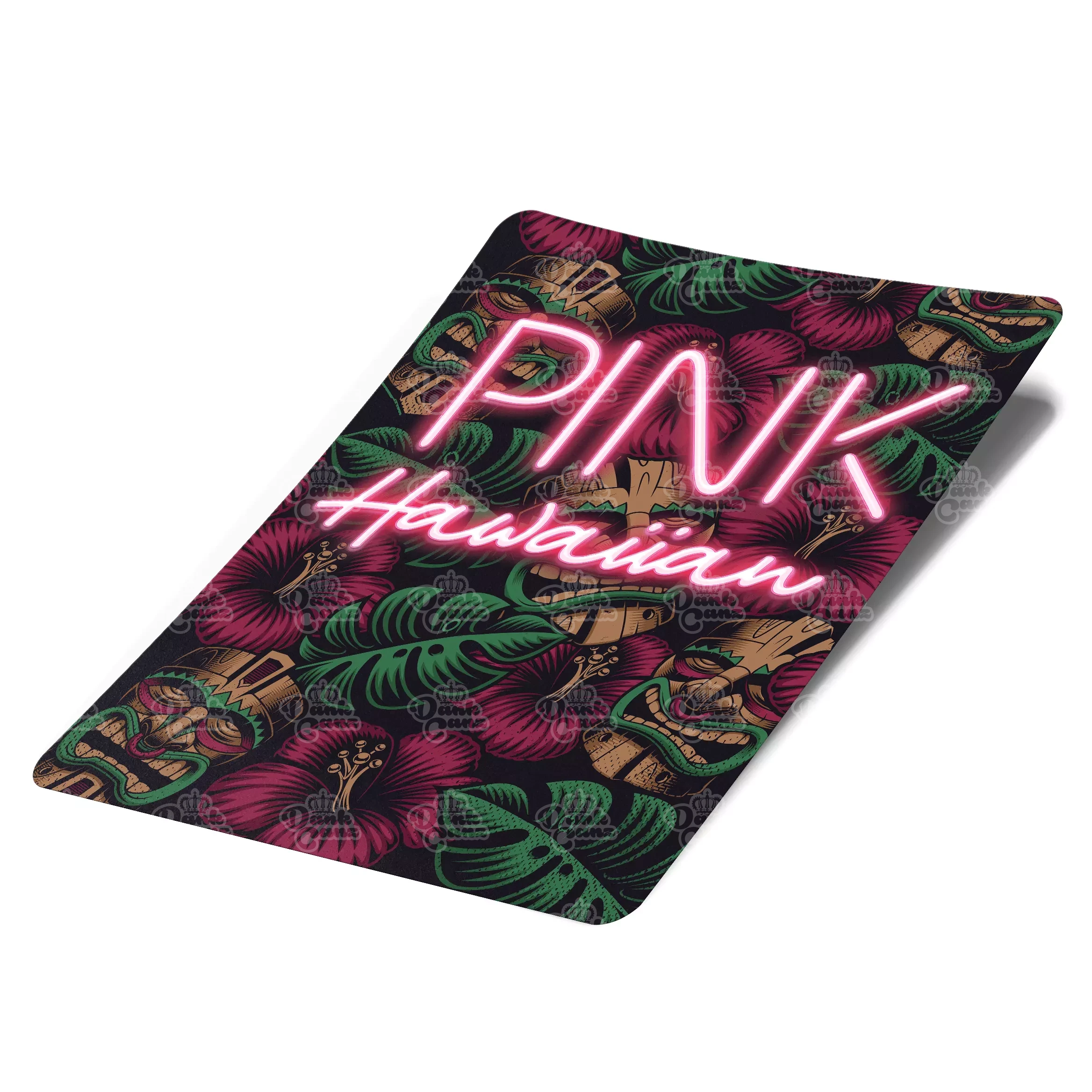Pink Hawaiian Mylar Bag Labels - Labels only - DC Packaging Custom Cannabis Packaging