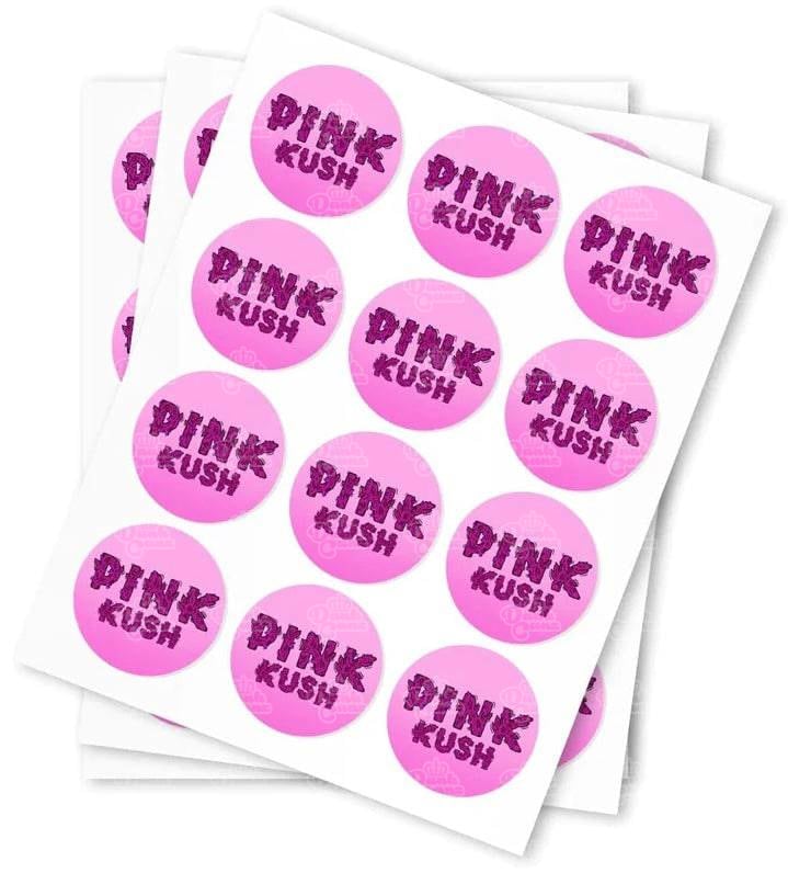 Pink Kush Strain Stickers - DC Packaging Custom Cannabis Packaging