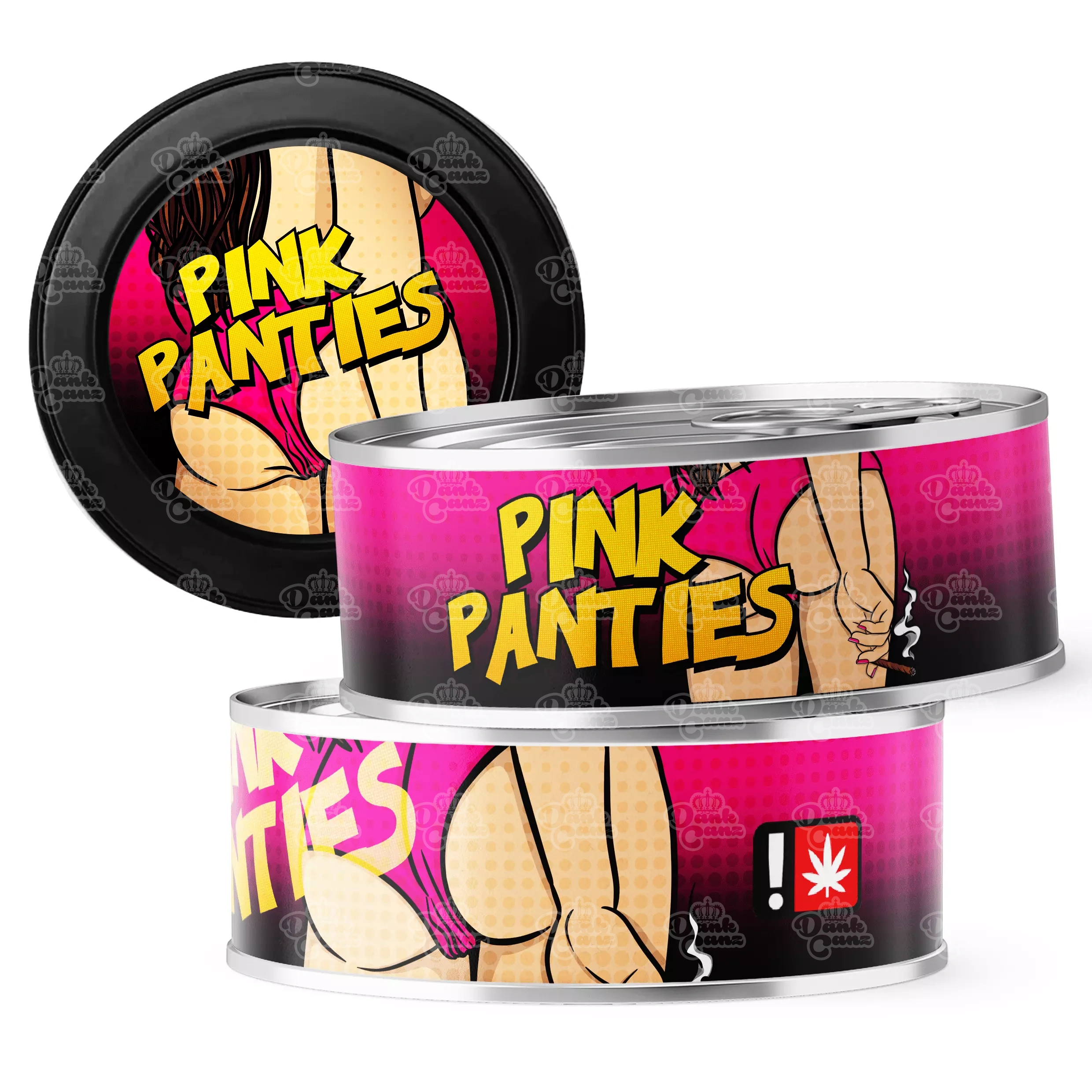 Pink Panties 3.5g Self Seal Tins - DC Packaging Custom Cannabis Packaging