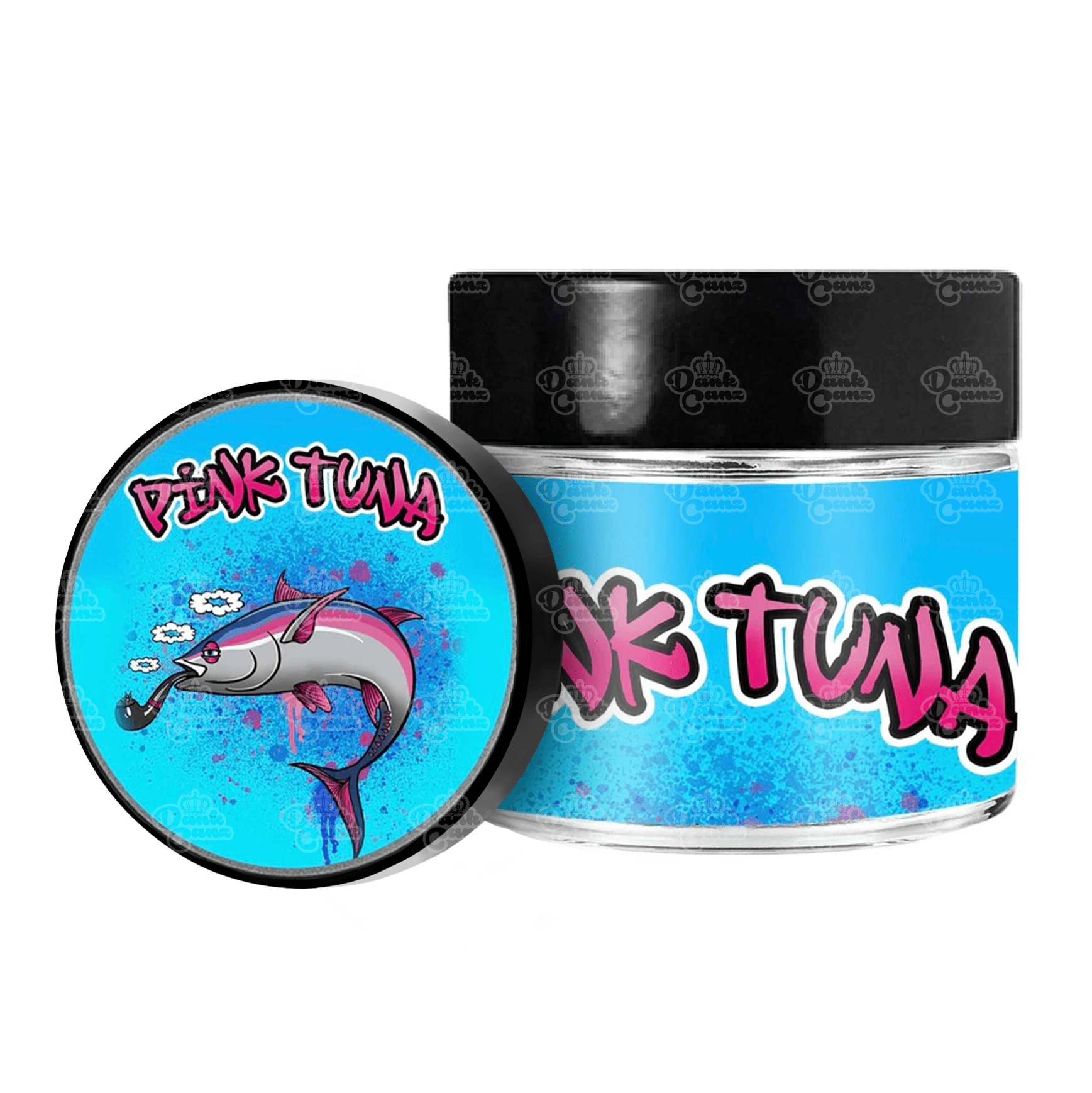 Pink Tuna 3.5g/60ml Glass Jars - Labelled - DC Packaging Custom Cannabis Packaging