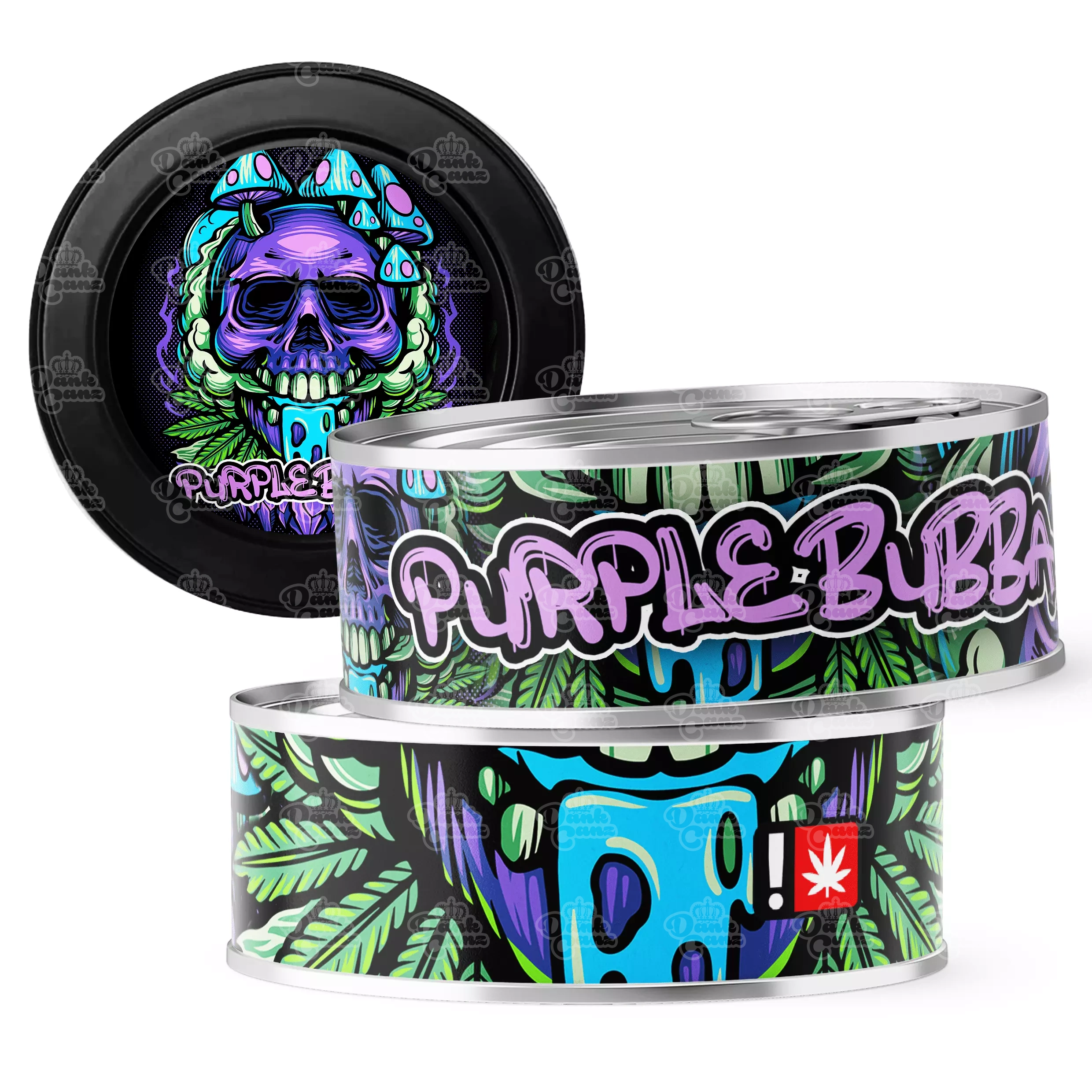 Purple Bubba 3.5g Self Seal Tins - DC Packaging Custom Cannabis Packaging