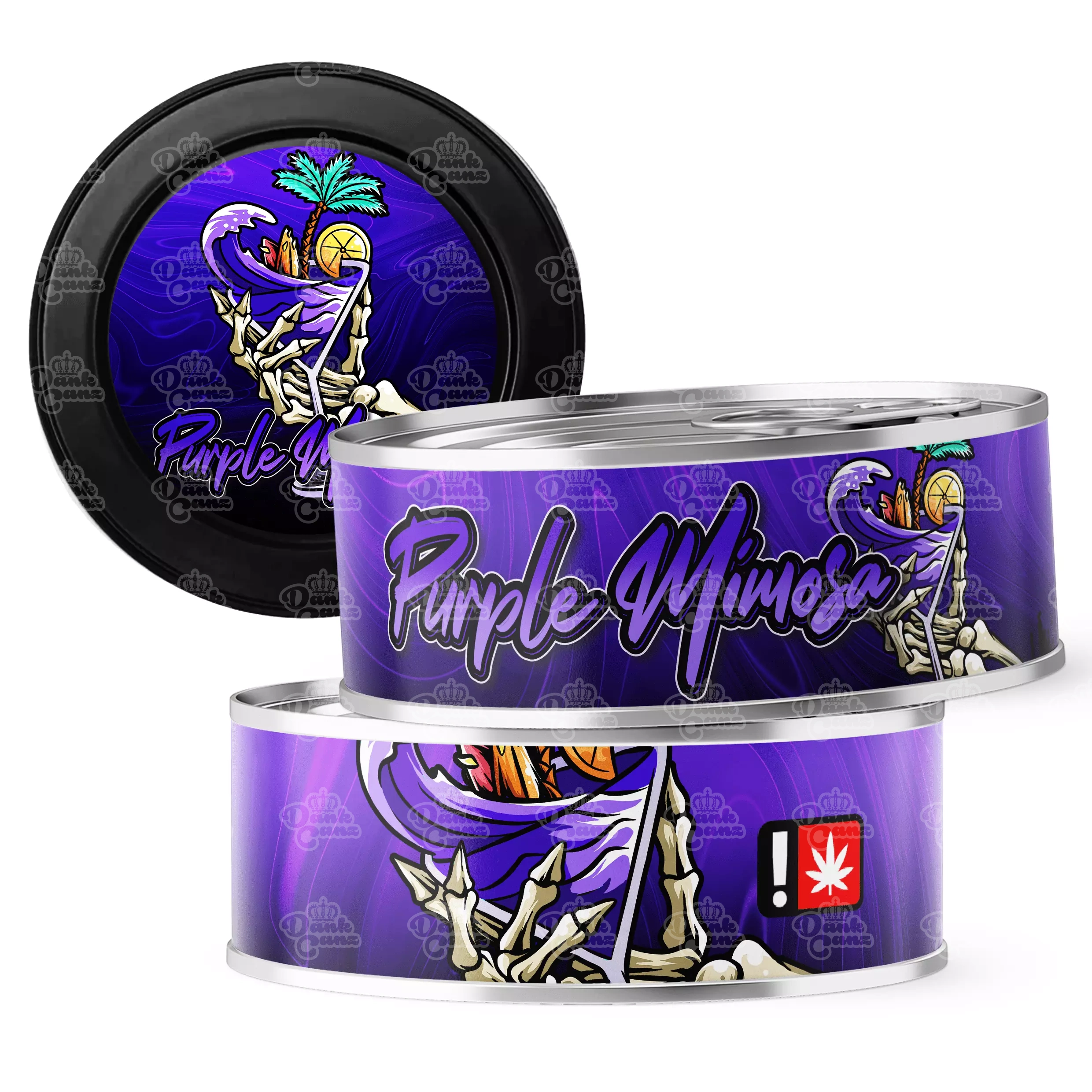 Purple Mimosa 3.5g Self Seal Tins - DC Packaging Custom Cannabis Packaging