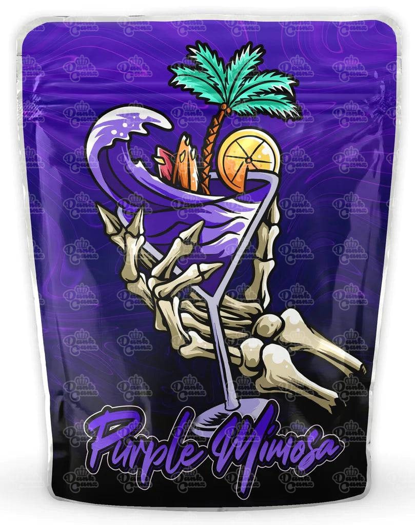 Purple Mimosa Mylar Bags - DC Packaging Custom Cannabis Packaging