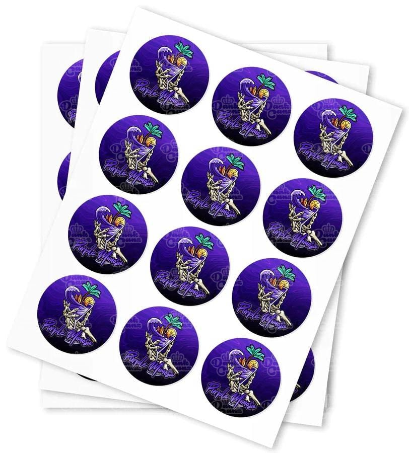 Purple Mimosa Strain Stickers - DC Packaging Custom Cannabis Packaging