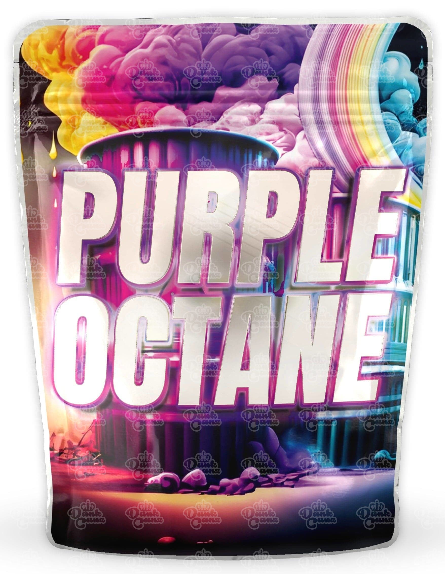 Purple Octane Mylar Bags - DC Packaging Custom Cannabis Packaging