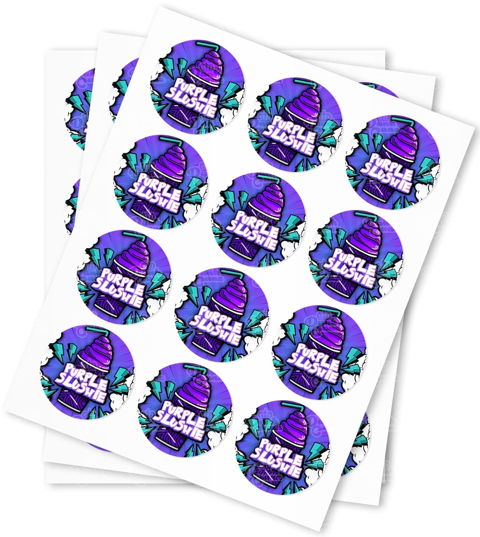 Purple Slushie Strain Stickers - DC Packaging Custom Cannabis Packaging