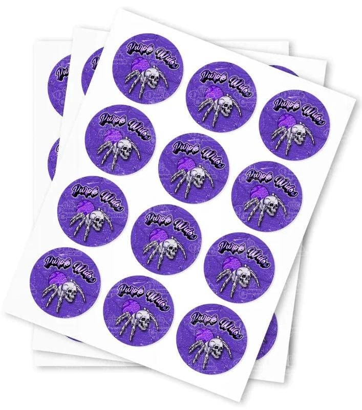 Purple Widow Strain Stickers - DC Packaging Custom Cannabis Packaging