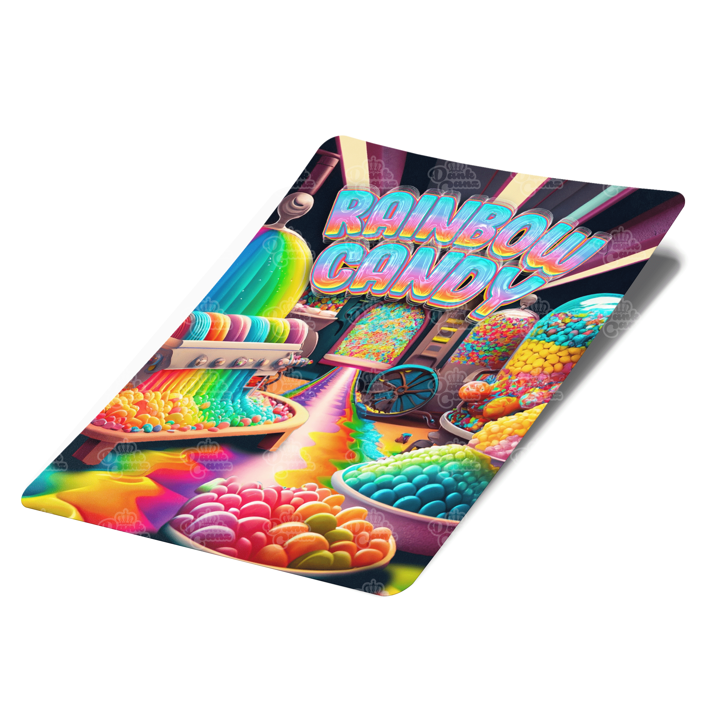 Rainbow Candy Mylar Bag Labels - Labels only - DC Packaging Custom Cannabis Packaging