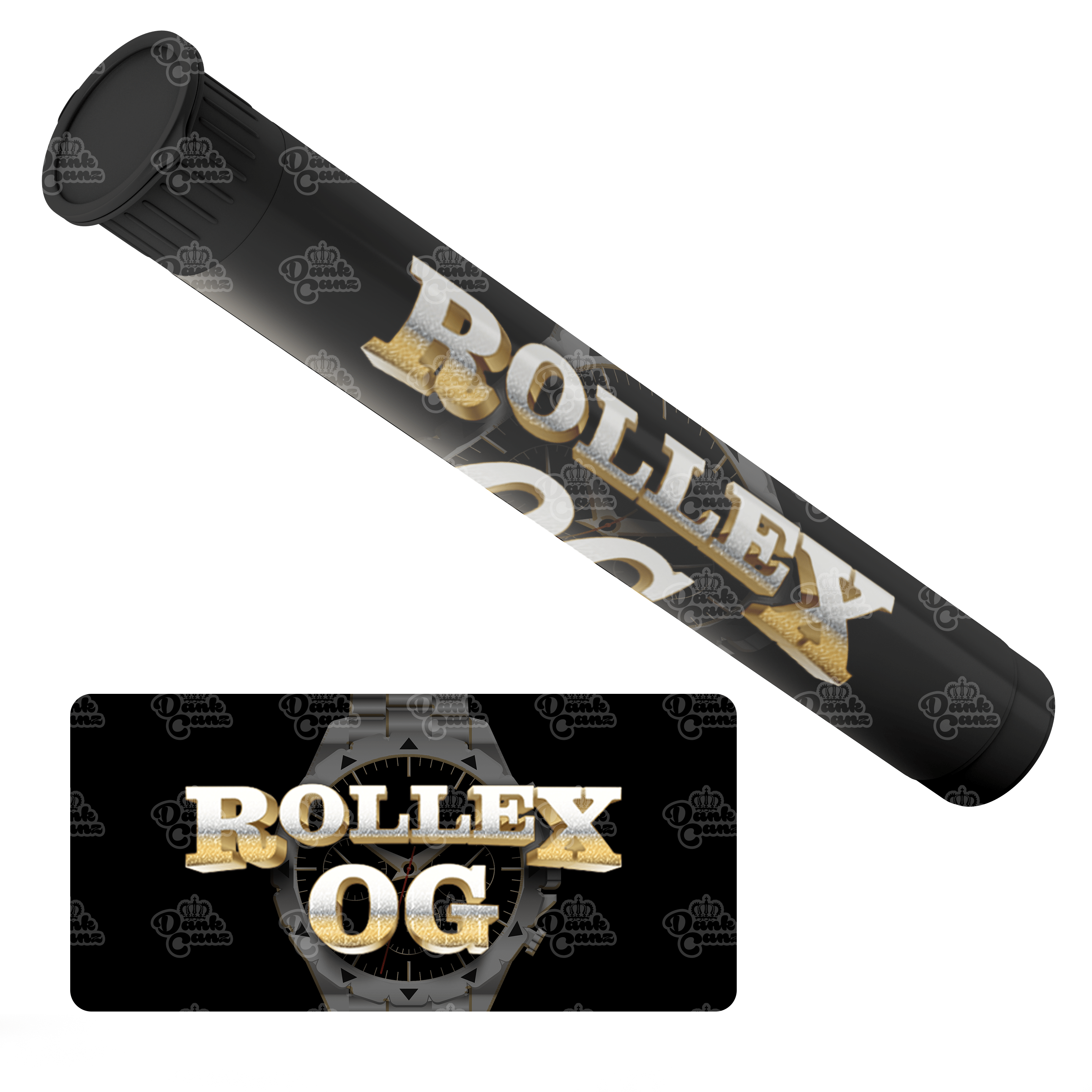 Rollex Pre Roll Tubes - Labelled - DC Packaging Custom Cannabis Packaging