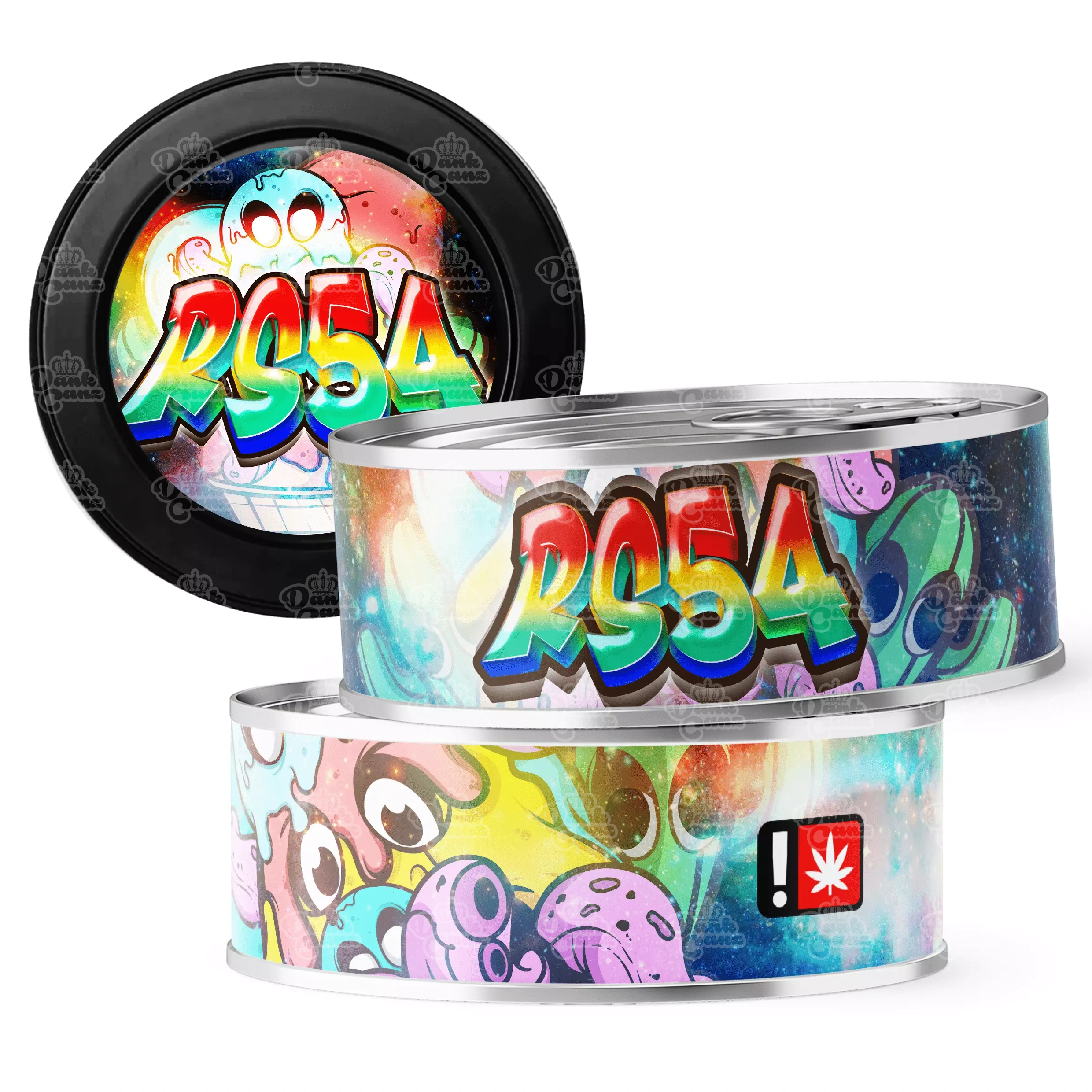 RS54 3.5g Self Seal Tins - DC Packaging Custom Cannabis Packaging