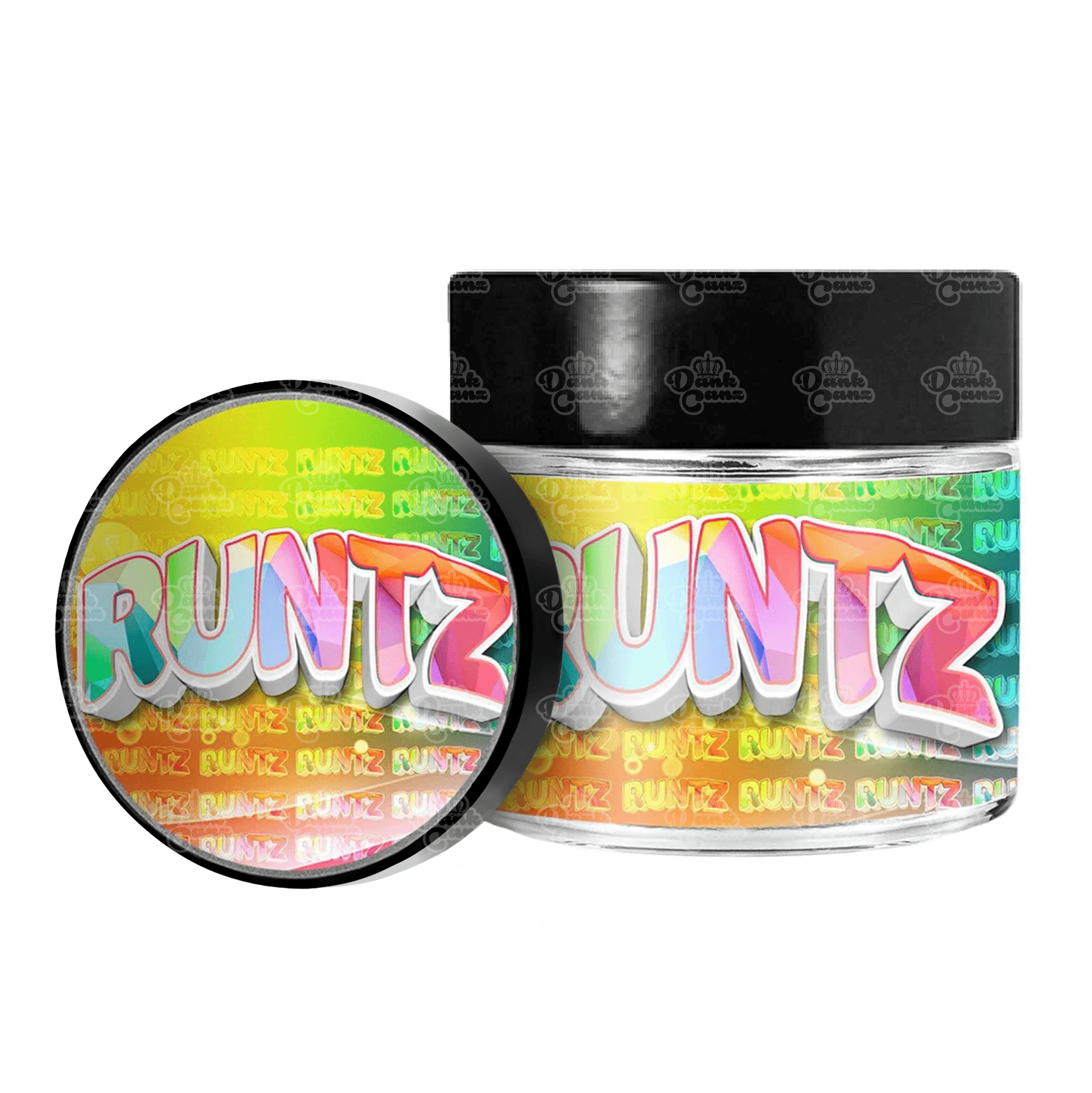 Runtz 3.5g/60ml Glass Jars - Labelled - DC Packaging Custom Cannabis Packaging