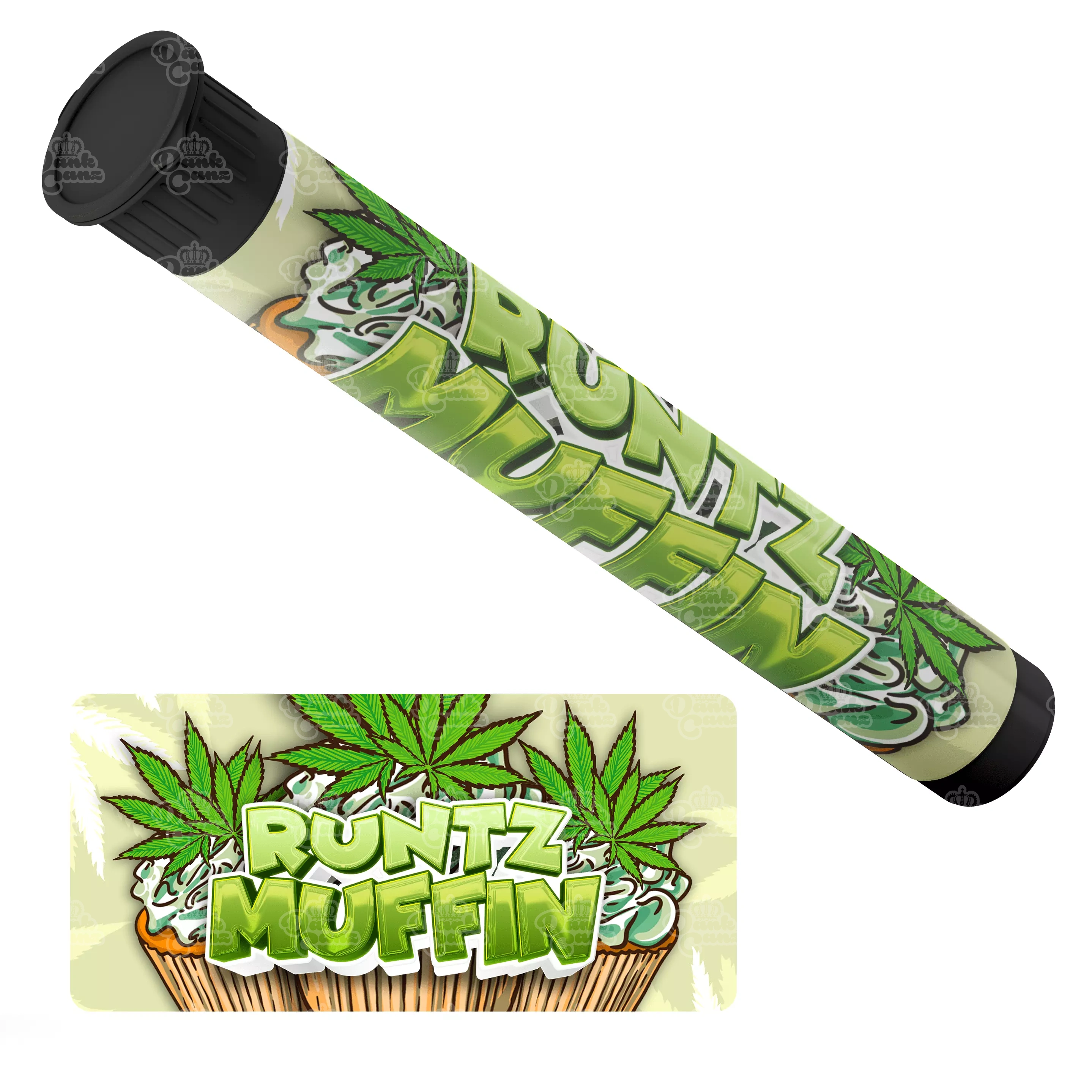 Runtz Muffin Pre Roll Tubes - Labelled - DC Packaging Custom Cannabis Packaging