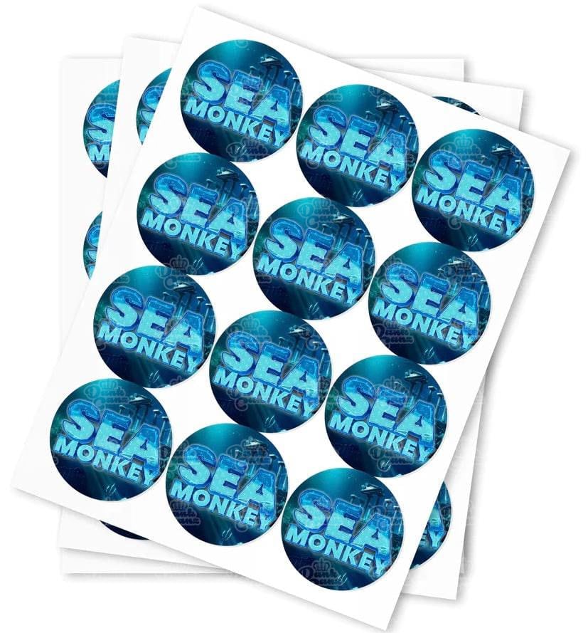Sea Monkey Strain Stickers - DC Packaging Custom Cannabis Packaging