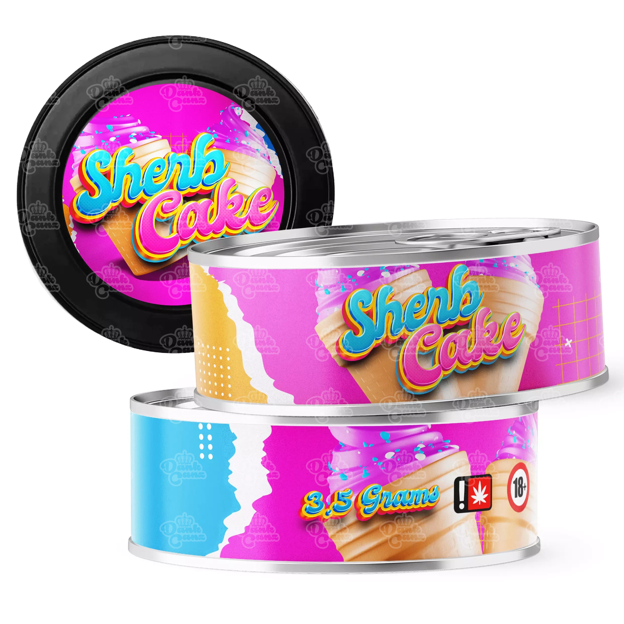 Sherb Cake 3.5g Self Seal Tins - DC Packaging Custom Cannabis Packaging