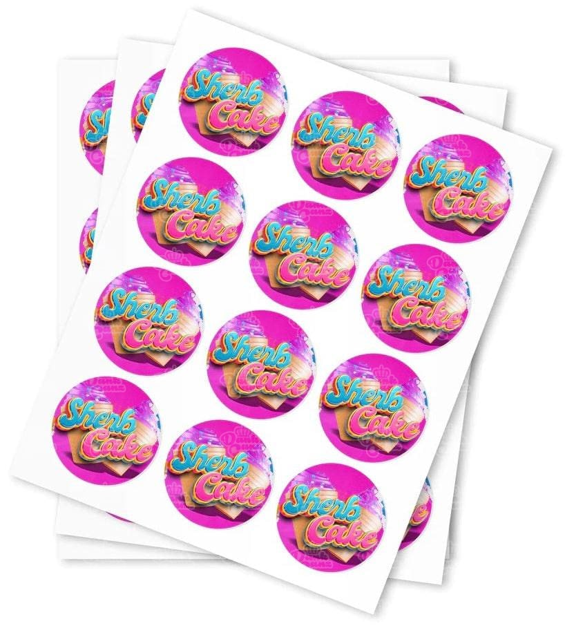 Sherb Cake Strain Stickers - DC Packaging Custom Cannabis Packaging