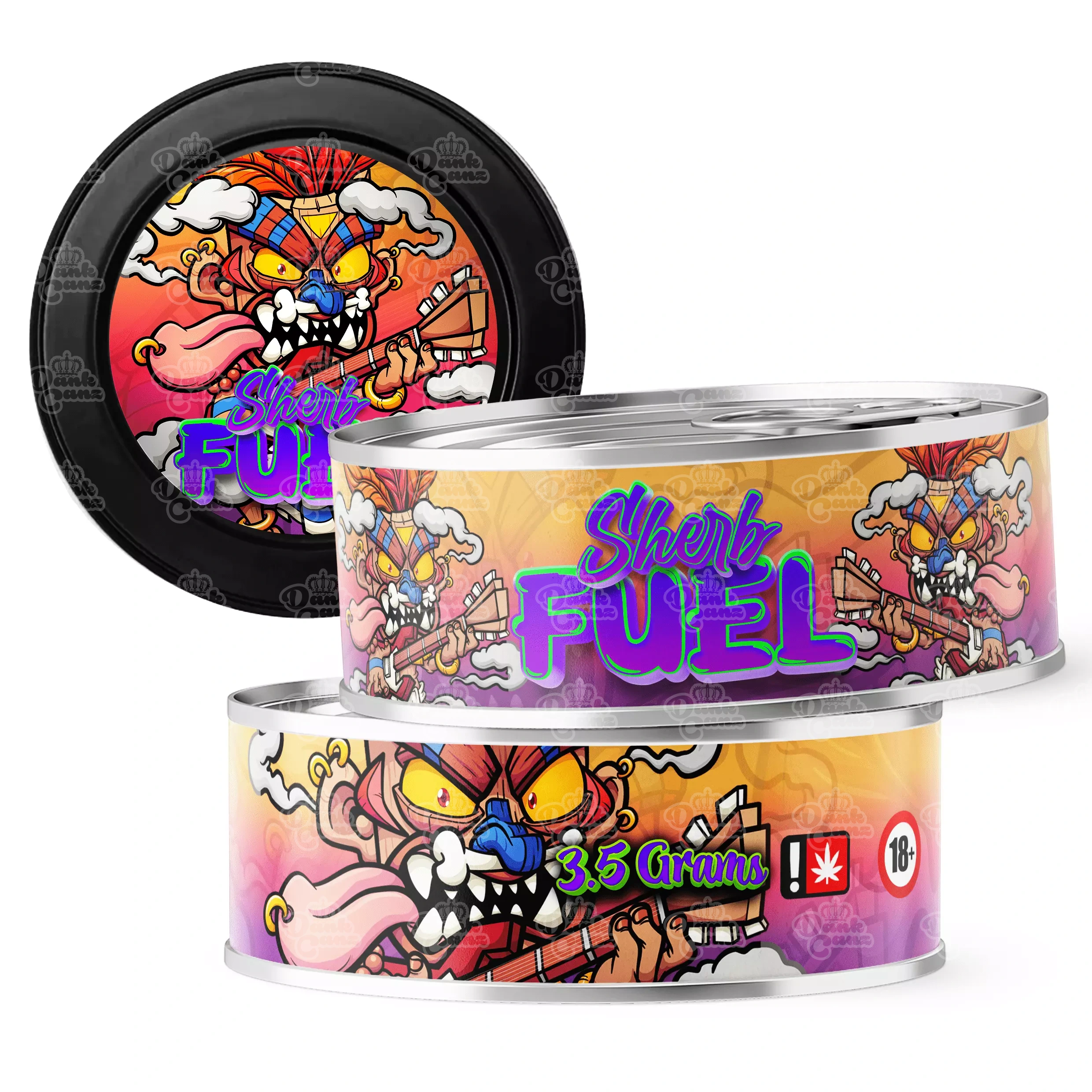 Sherb Fuel 3.5g Self Seal Tins - DC Packaging Custom Cannabis Packaging