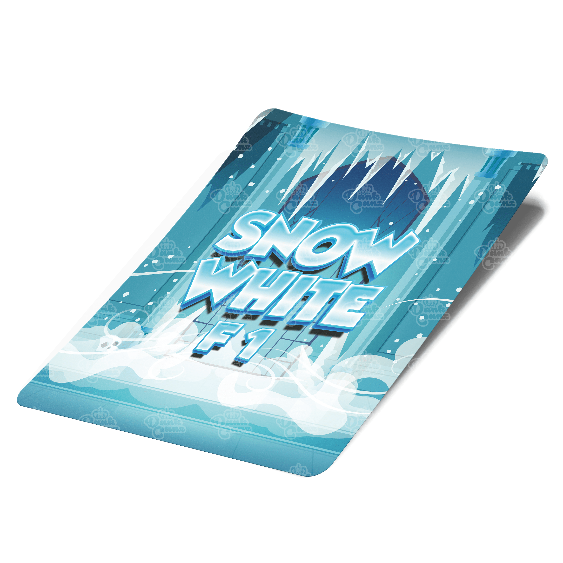 Snow White F1 Mylar Bag Labels - Labels only - DC Packaging Custom Cannabis Packaging