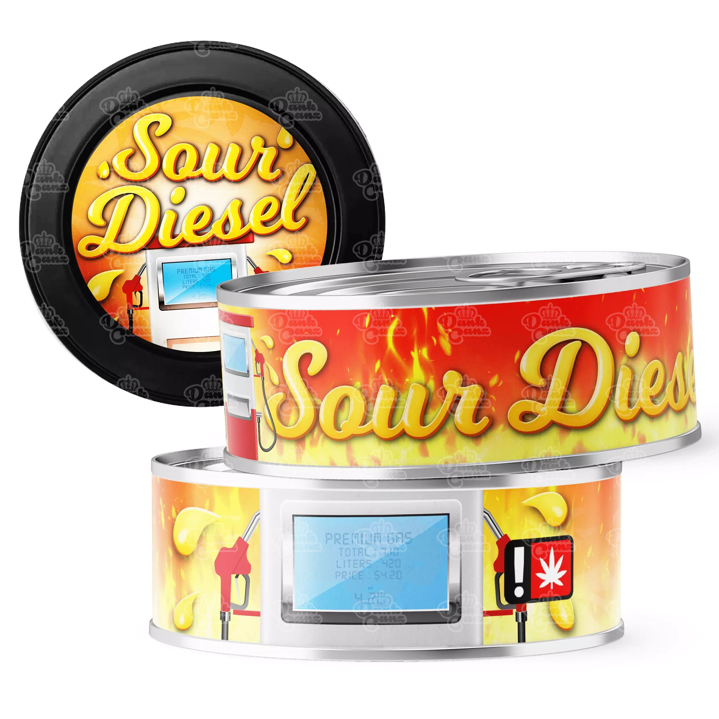 Sour Diesel 3.5g Self Seal Tins - DC Packaging Custom Cannabis Packaging
