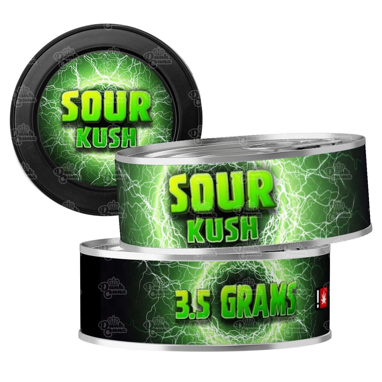 Sour Kush 3.5g Self Seal Tins - DC Packaging Custom Cannabis Packaging