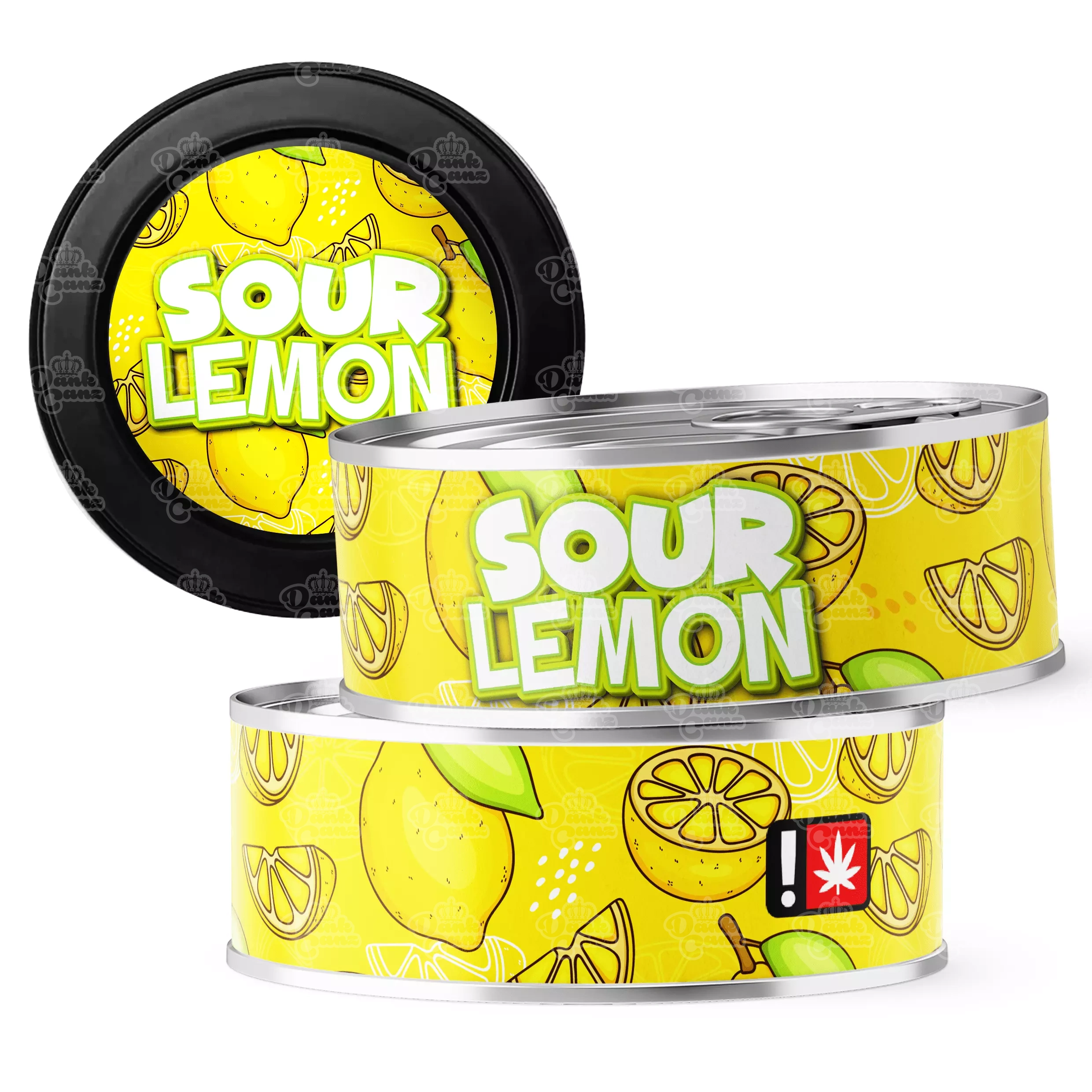 Sour Lemon 3.5g Self Seal Tins - DC Packaging Custom Cannabis Packaging