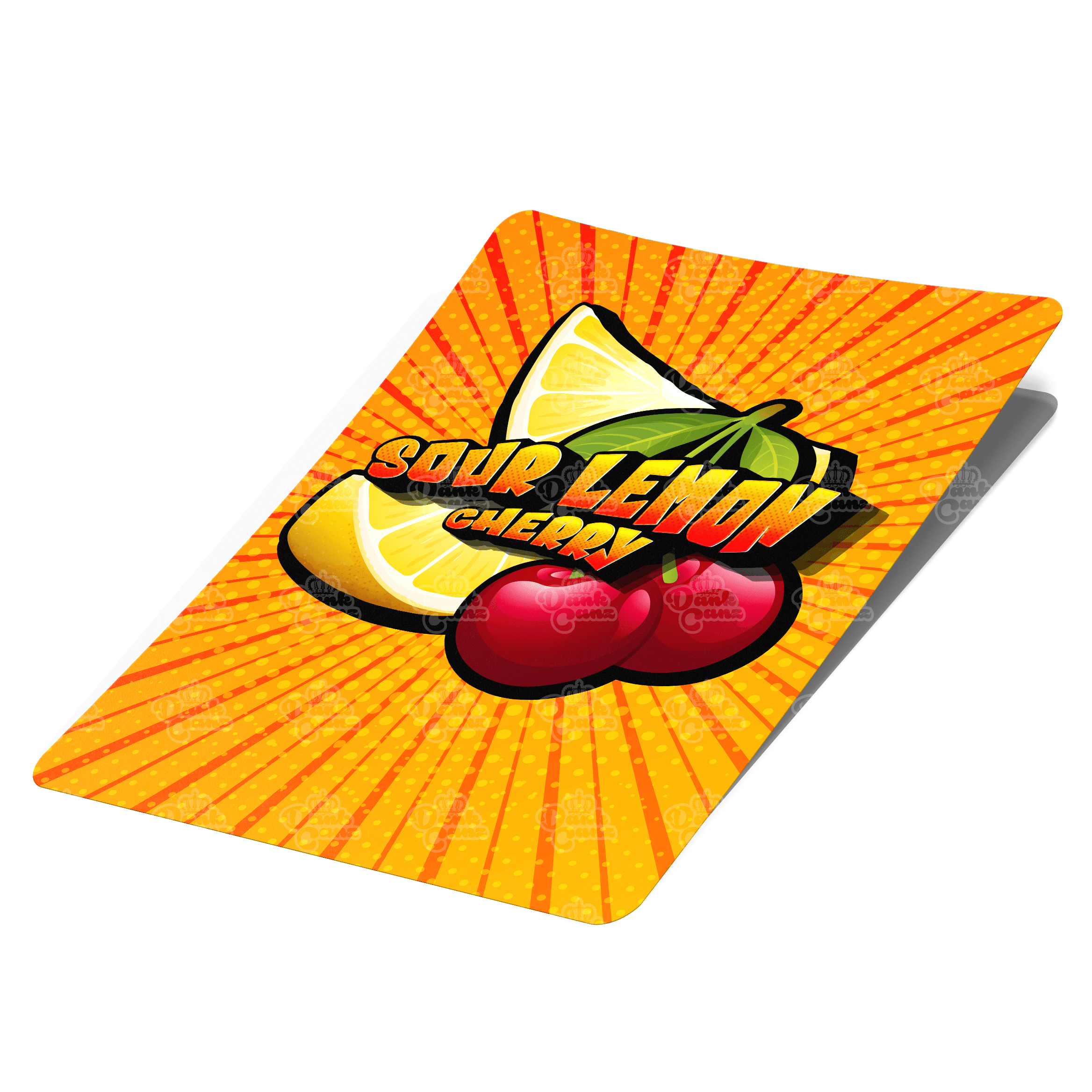 Sour Lemon Cherry Mylar Bag Labels - Labels only - DC Packaging Custom Cannabis Packaging