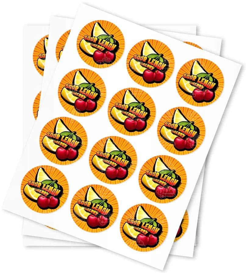 Sour Lemon Cherry Strain Stickers - DC Packaging Custom Cannabis Packaging