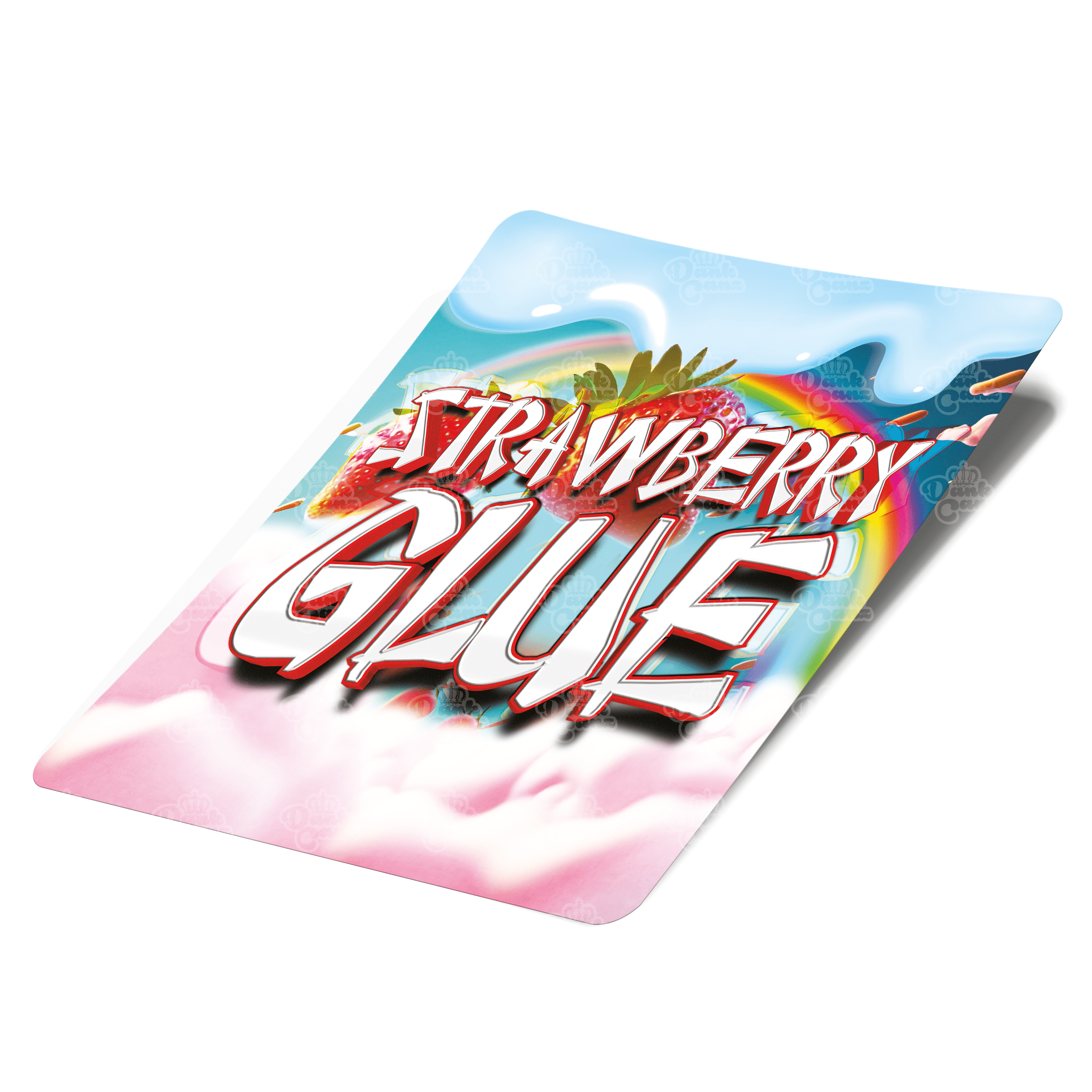 Strawberry Glue Mylar Bag Labels - Labels only - DC Packaging Custom Cannabis Packaging