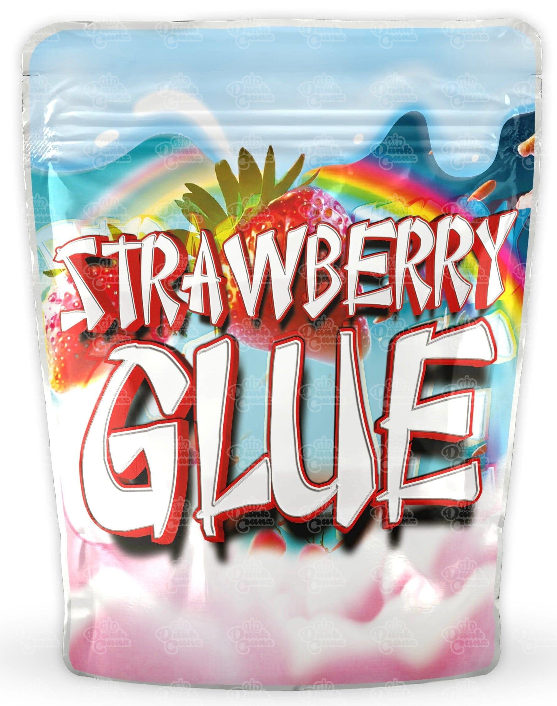 Strawberry Glue Mylar Bags - DC Packaging Custom Cannabis Packaging