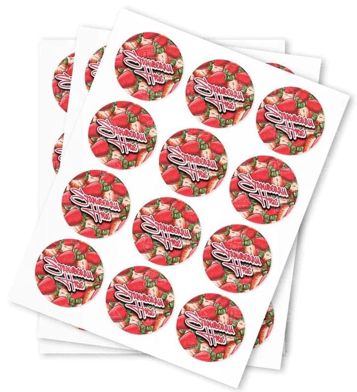 Strawberry Haze Stickers - DC Packaging Custom Cannabis Packaging