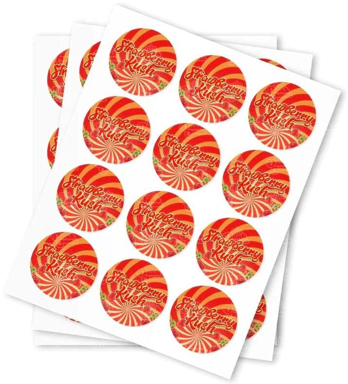 Strawberry Kush Stickers - DC Packaging Custom Cannabis Packaging