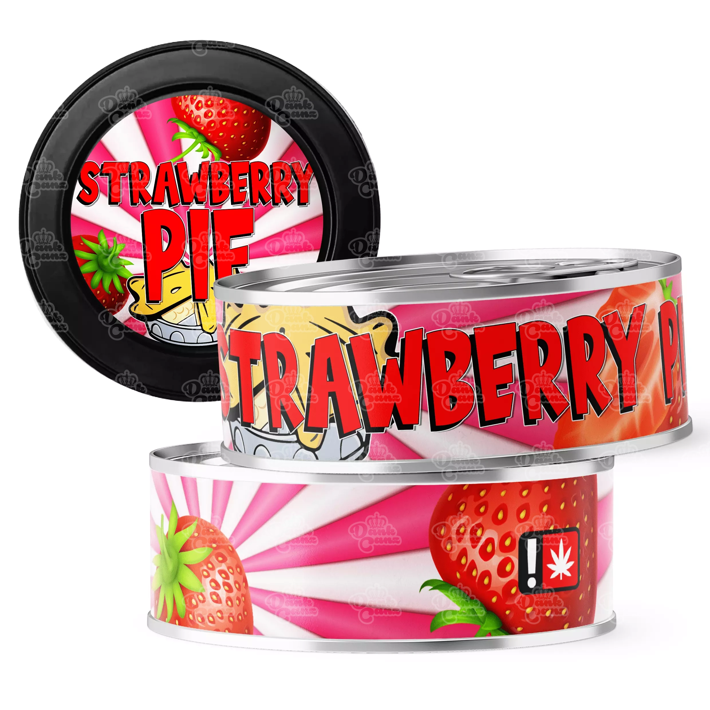 Strawberry Pie 3.5g Self Seal Tins - DC Packaging Custom Cannabis Packaging