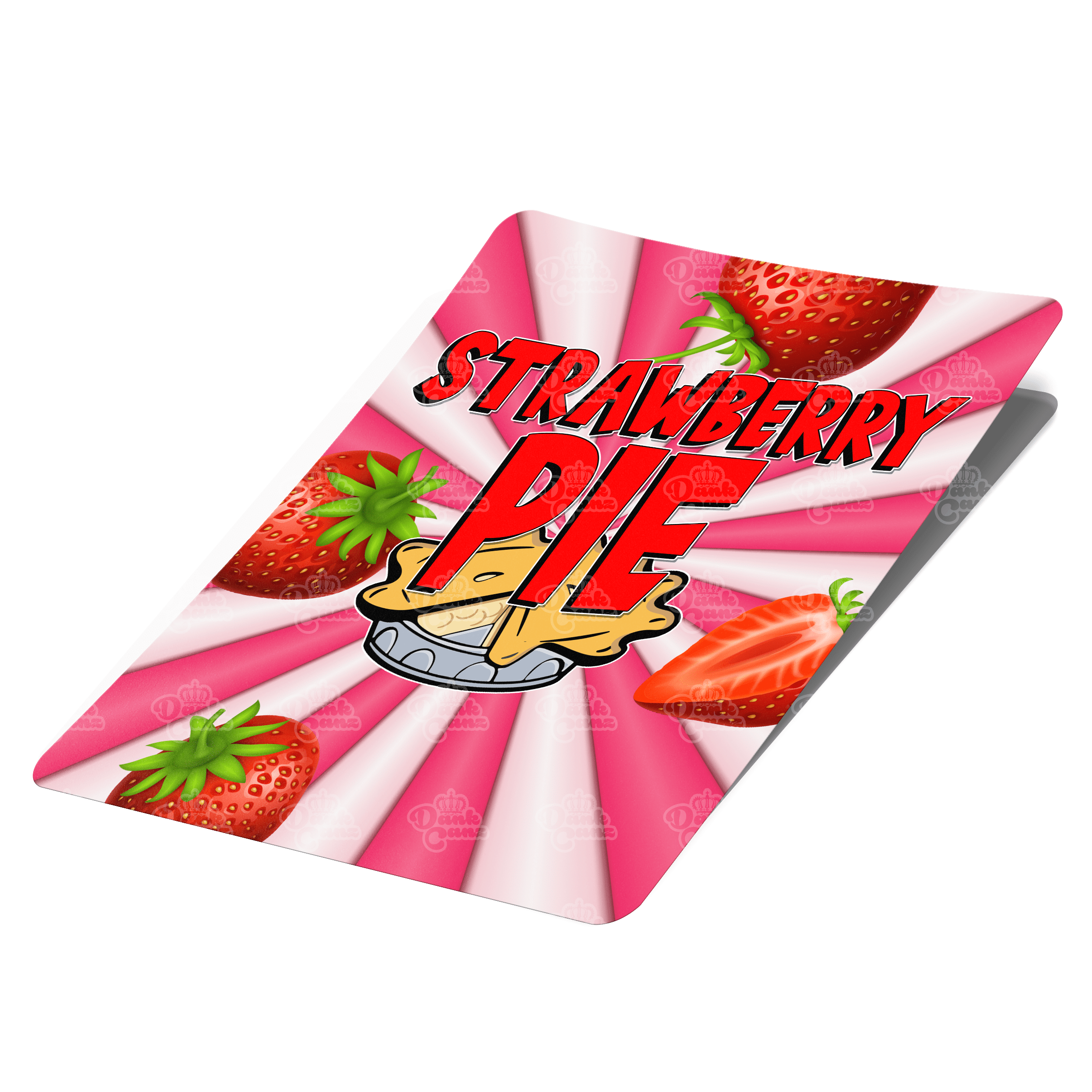 Strawberry Pie Mylar Bag Labels - Labels only - DC Packaging Custom Cannabis Packaging
